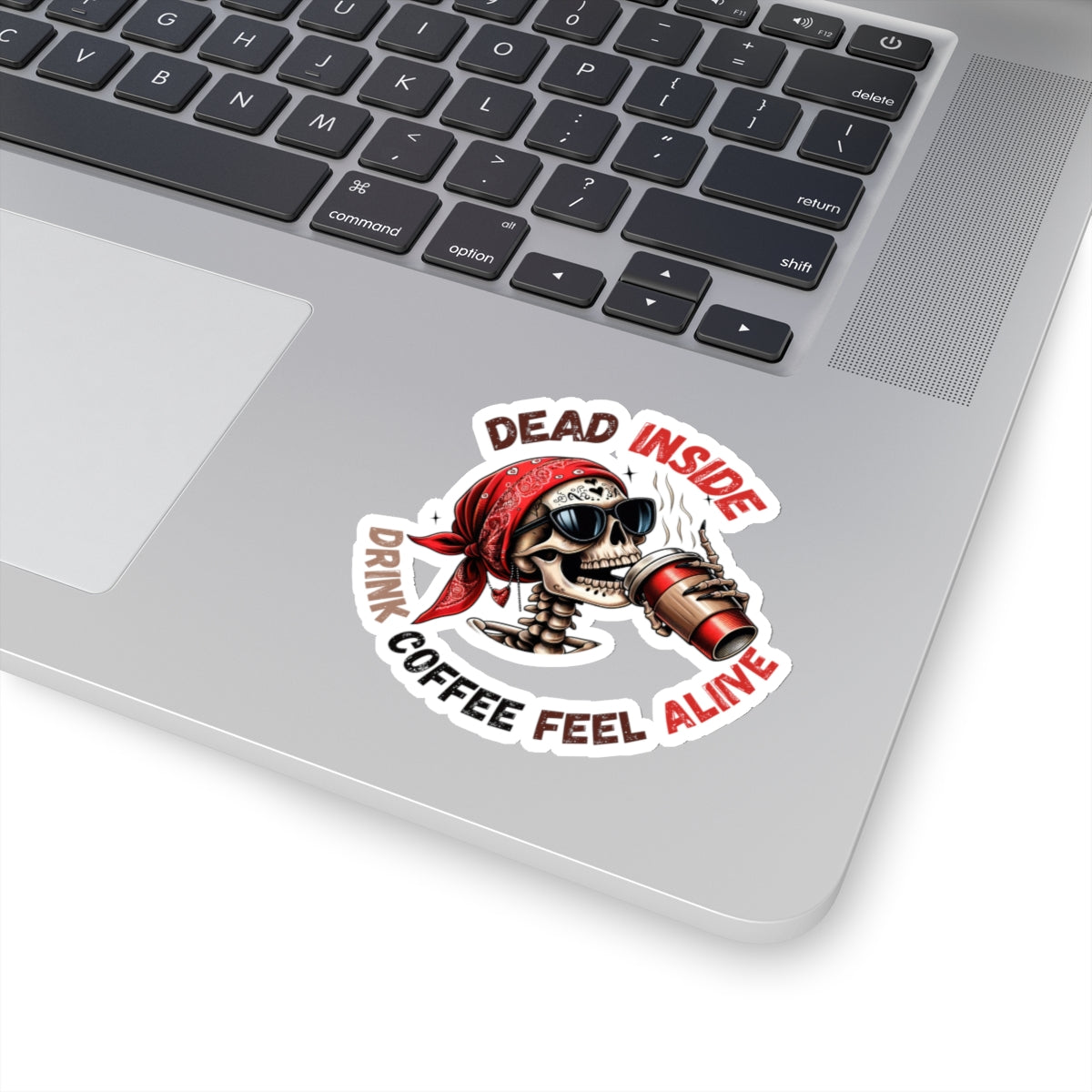 Drink Coffee Feel alive Kiss-Cut Stickers, Happy Halloween Kiss-Cut Stickers, Spooky Season Kiss-Cut Stickers, Cute Cat Halloween Kiss-Cut Stickers.