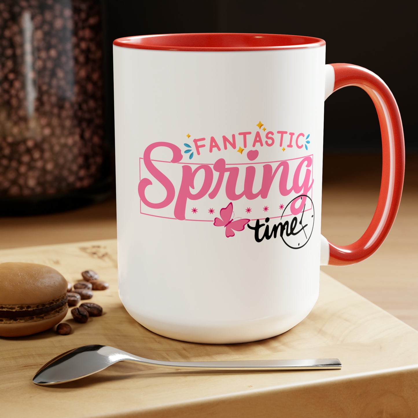 Spring Time two-Tone Coffee Mugs, 15oz