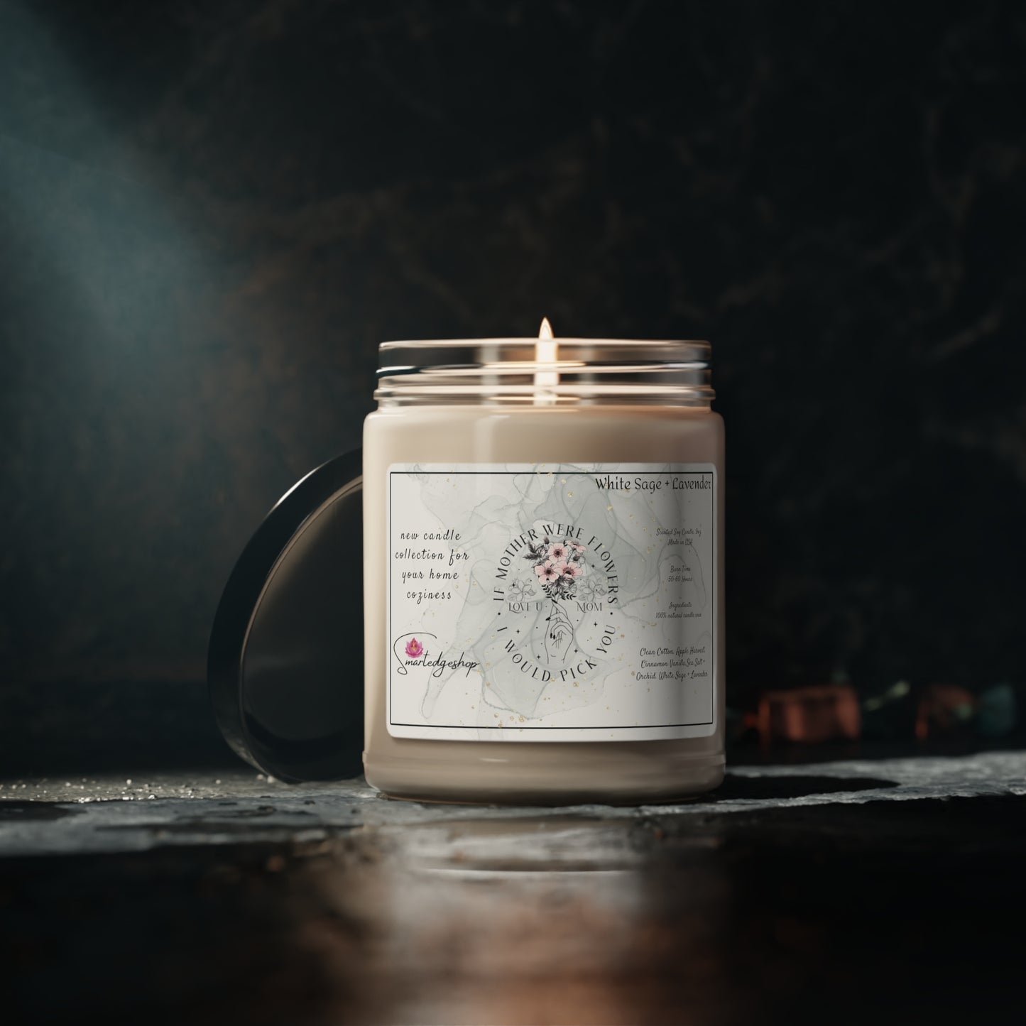 Happy Mother's Day Scented Soy Candle, 9oz, Gift for mom.