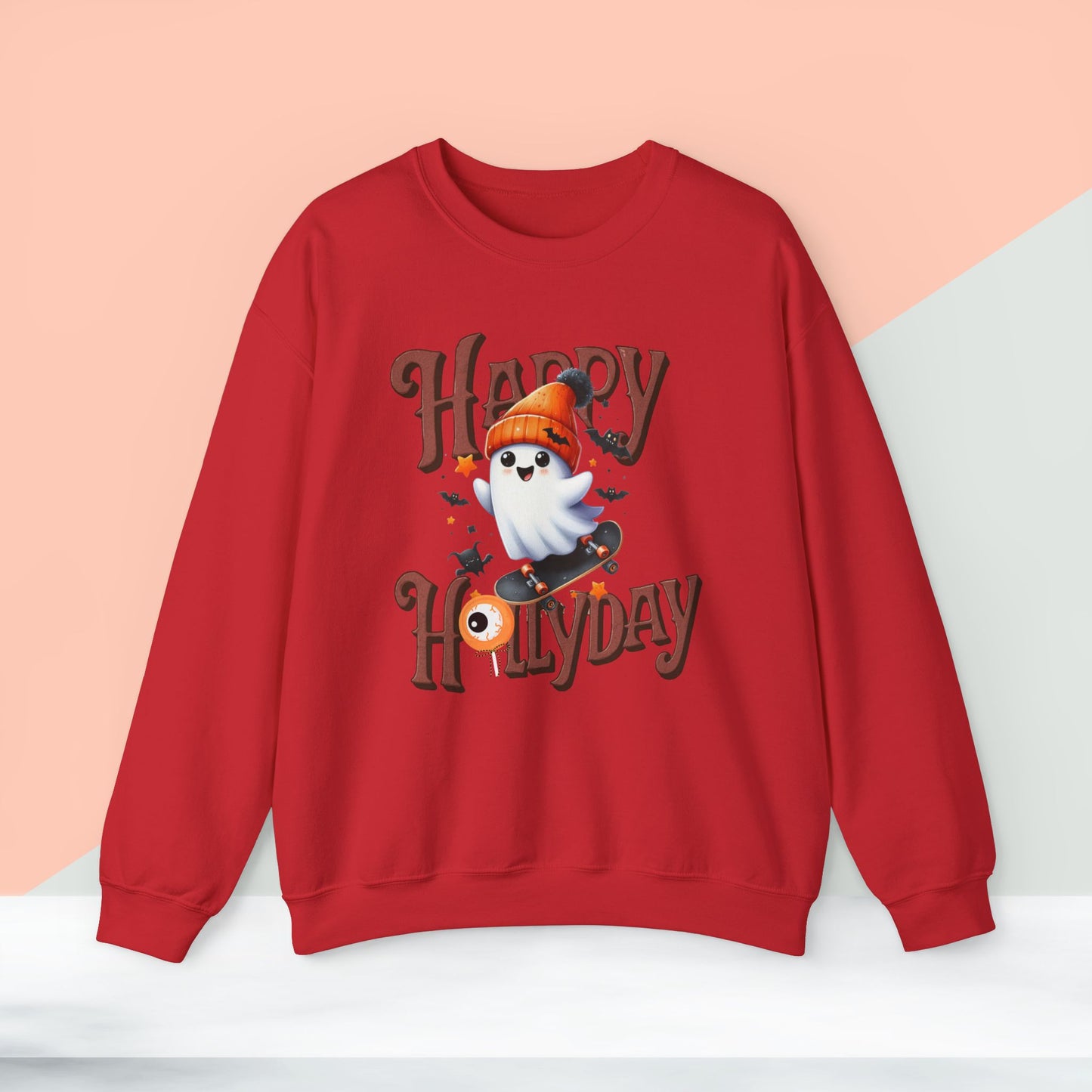 Happy Halloween Sweatshirt, Happy Halloween Sweatshirt - Unisex Heavy Blend Crewneck, Halloween Sweatshirt, Cute Spooky Ghost sweatshirt.