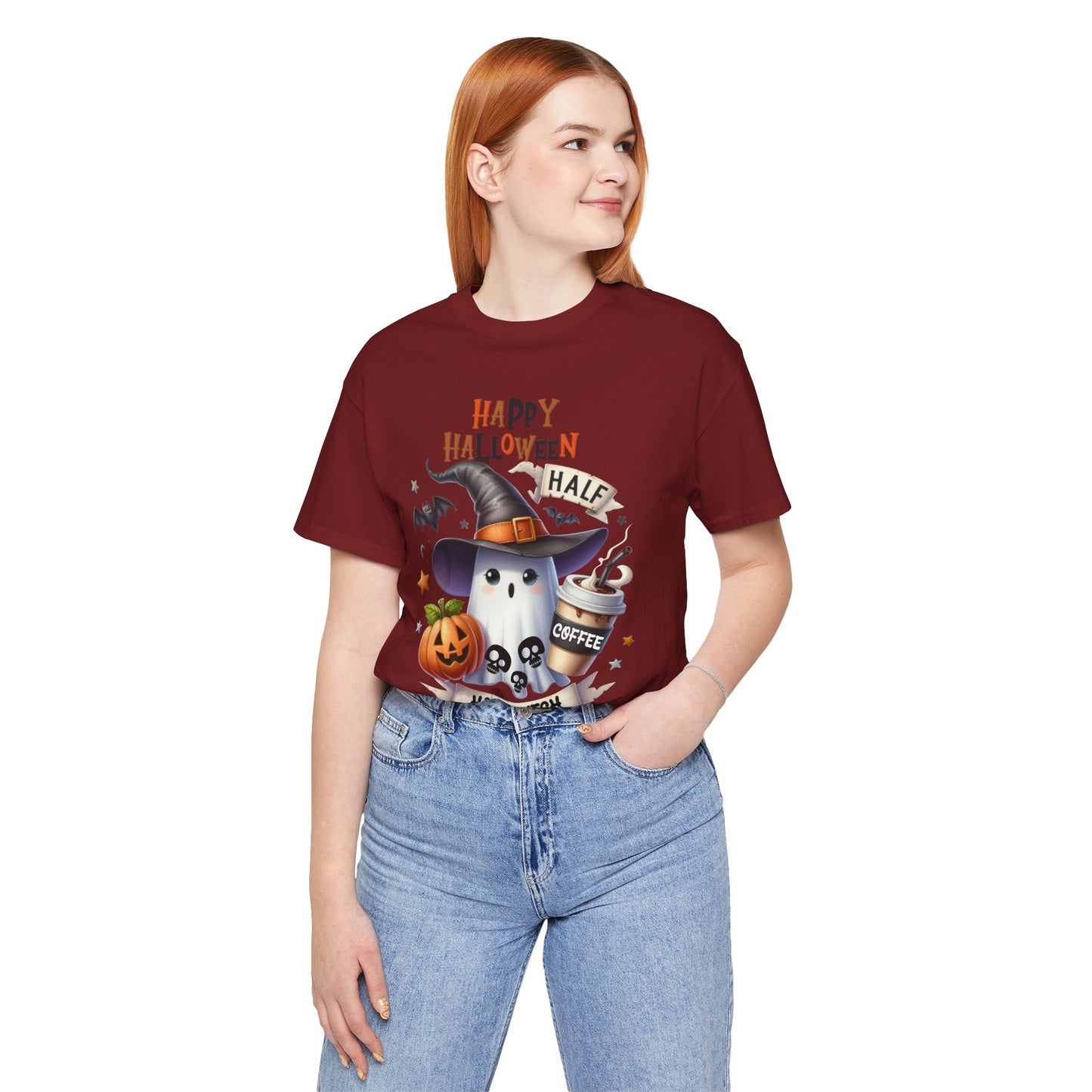 Half Coffee Half Witch T-shirt, Happy Halloween T-shirt, Trick Or Treat T-shirt, Halloween T-shirt, Cool Halloween T-shirt, Spooky T-shirt,