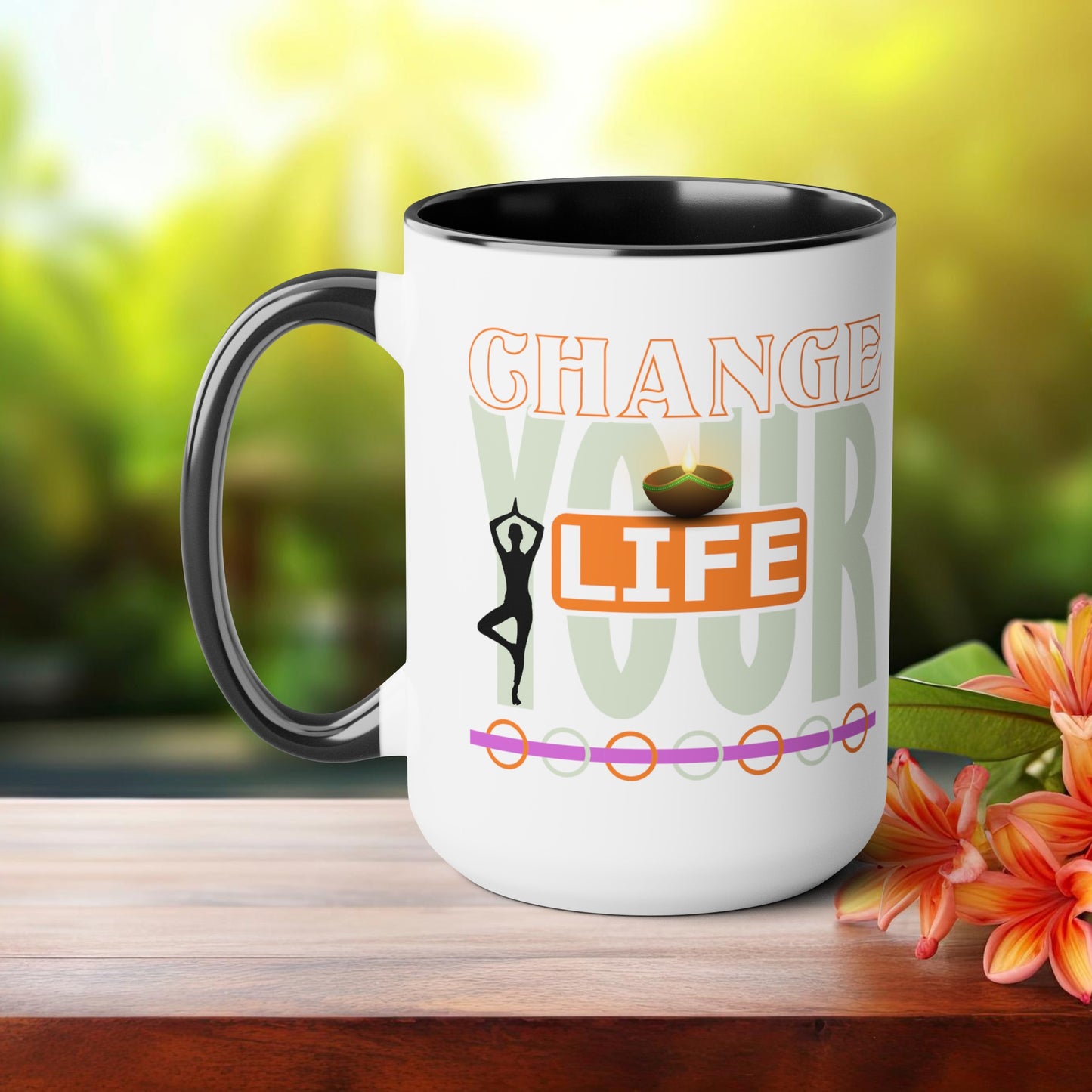 Change your Life Yoga Coffee Mug, Cute Yoga Coffee Mug, Yoga lovers Coffee Mug, Yoga Instructor Gift, Gift For Yoga lover, Gift For Yogi.