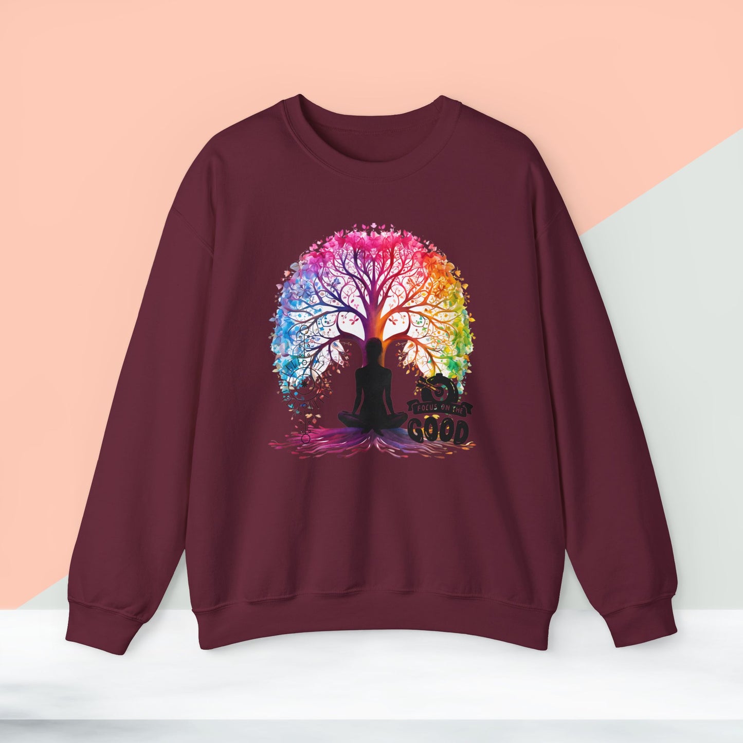 Focus On The Good Yoga unisex heavy blend crewneck sweatshirt,Yoga workout Sweatshirt,Yoga lovers Sweatshirt, Yoga Instructor Gift, Gym Sweatshirt, Gift For Yoga lovers, Gift For Yogi.