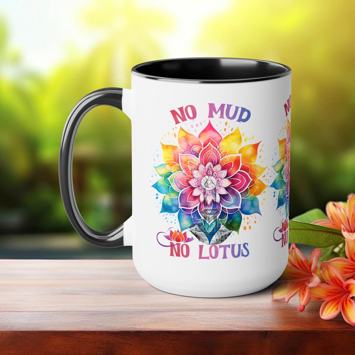 No Mud No Lotus Yoga Coffee Mug, Cute Yoga Coffee Mug, Yoga lovers Coffee Mug, Yoga Instructor Gift, Gift For Yoga lover, Gift For Yogi.