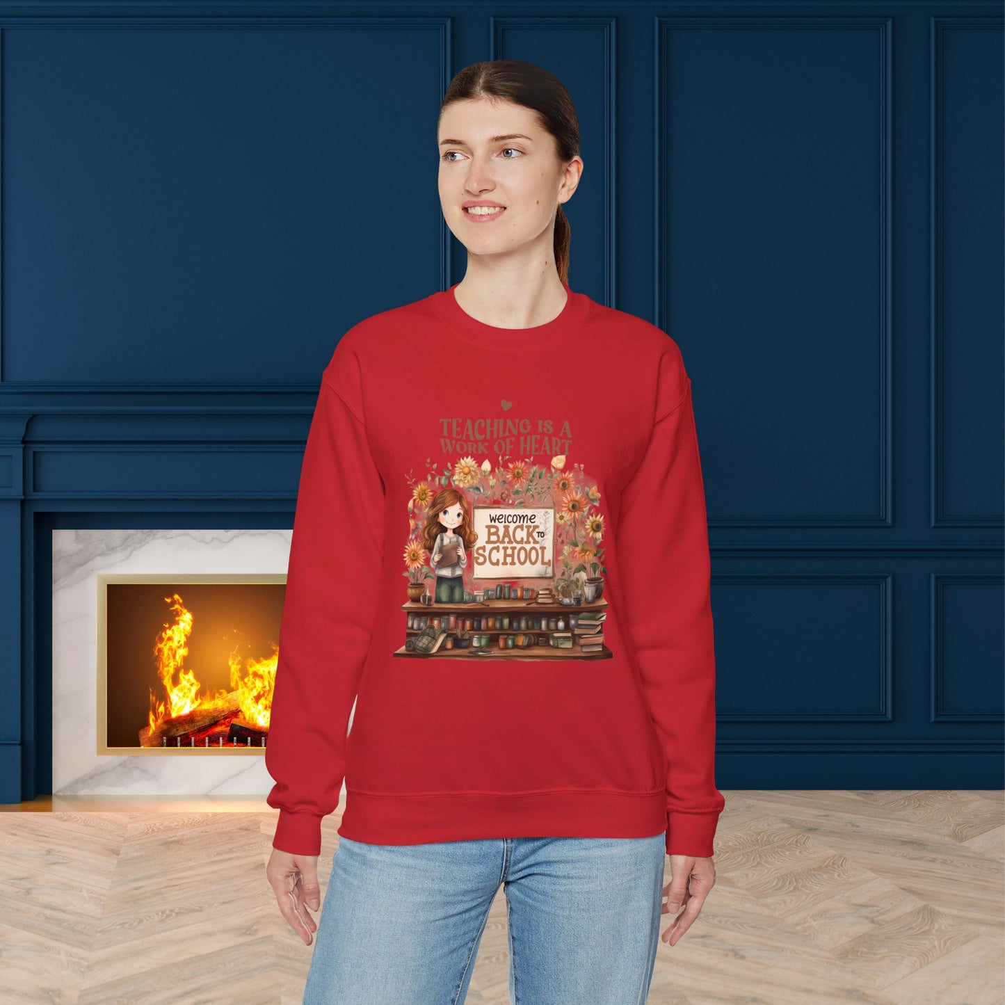 We Love Teachers Sweatshirt, Back To school unisex heavy blend crewneck sweatshirt, Teacher Back To school Sweatshirt. First Day Vibes Sweatshirt.