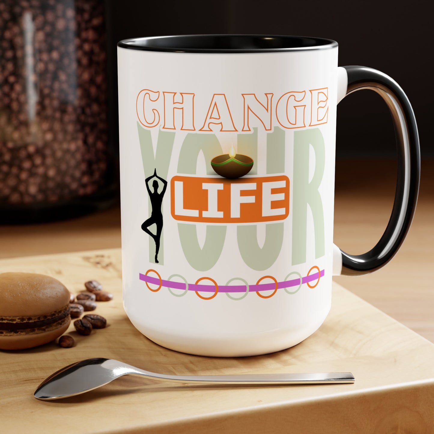 Change your Life Yoga Coffee Mug, Cute Yoga Coffee Mug, Yoga lovers Coffee Mug, Yoga Instructor Gift, Gift For Yoga lover, Gift For Yogi.