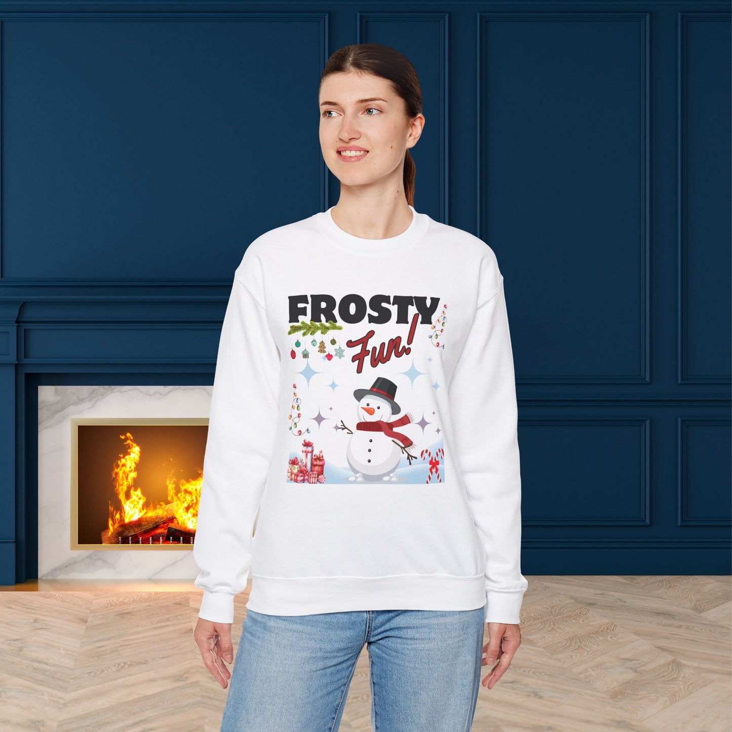 Frosty Fun Christmas Sweatshirt - Unisex Heavy Blend, Merry Christmas, Festive, Christmas Gift, Crewneck, merry Christmas Sweatshirt, Christmas Sweatshirt Christmas Gift, Festive Sweatshirt.