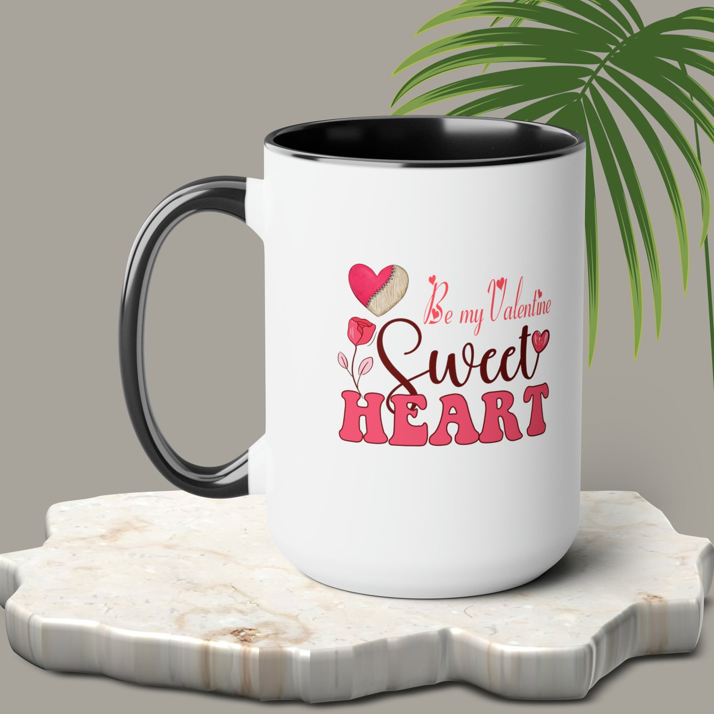 Happy valentines day Two-Tone Coffee Mugs, 15oz