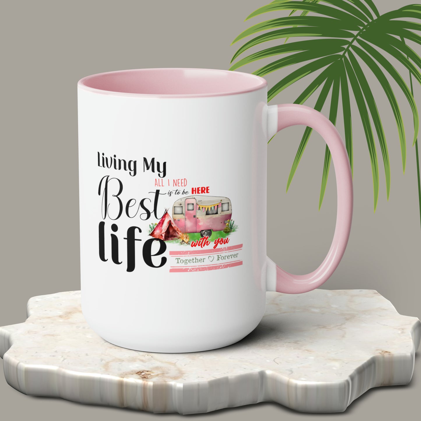 Happy valentines day Two-Tone Coffee Mugs, 15oz