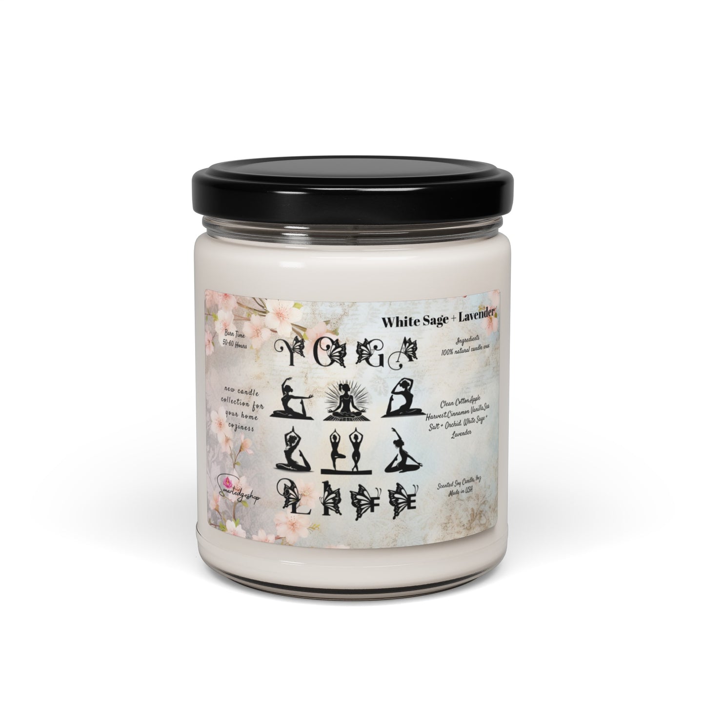 Yoga Life Yoga Scented Soy Candle, 9oz,Yoga , CuteCandle, Mindful Gift, Yoga lovers candle, Yoga Instructor Gift, Gift For Yoga lovers, Gift For Yogi.