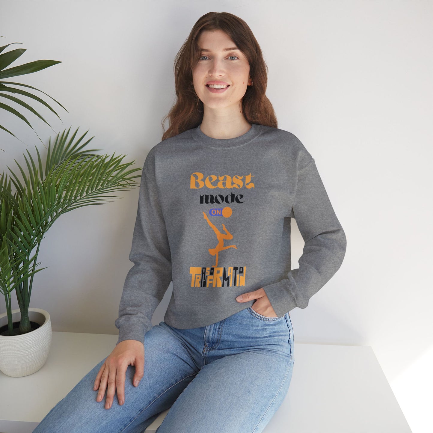 Beast Mode On Yoga unisex heavy blend crewneck sweatshirt,Yoga workout Sweatshirt,Yoga lovers Sweatshirt, Yoga Instructor Gift, Gym Sweatshirt, Gift For Yoga lovers, Gift For Yogi.
