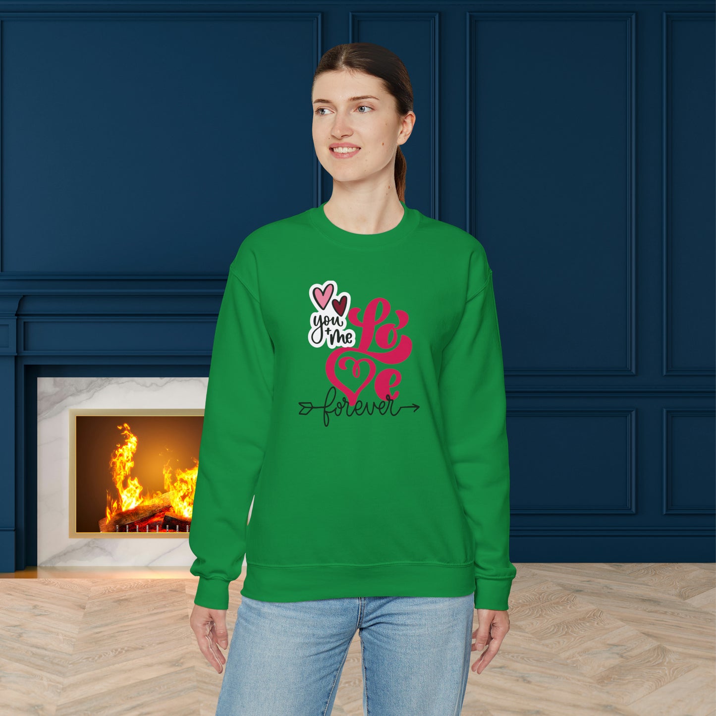 Happy valentines day Unisex Heavy Blend™ Crewneck Sweatshirt