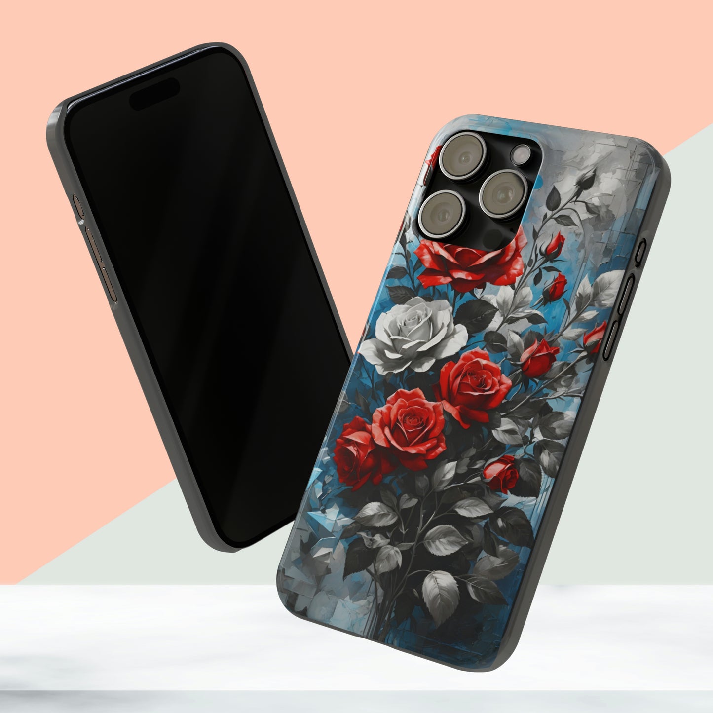 Vintage Floral painting iPhone 15 Phone Cases.