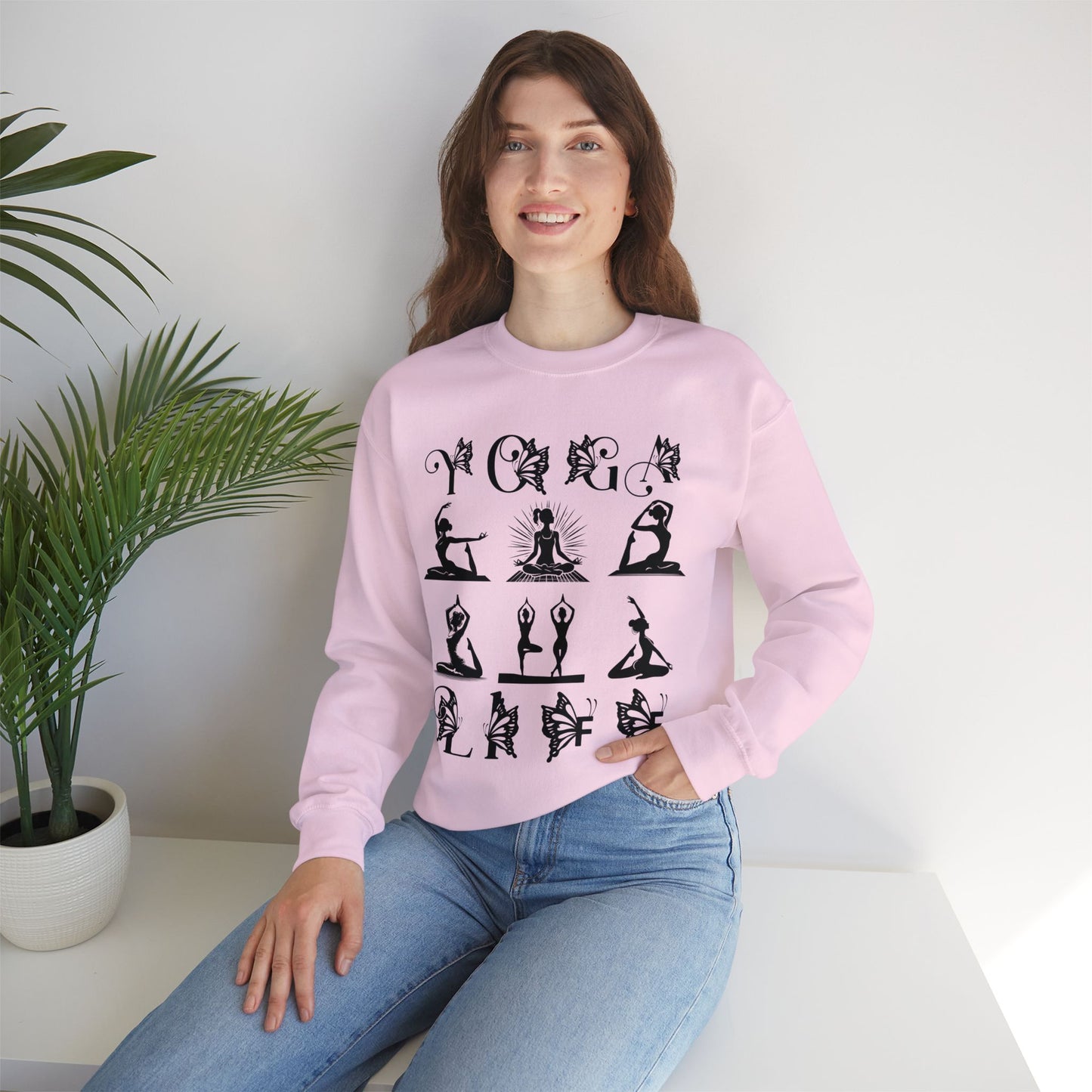 Yoga unisex heavy blend crewneck sweatshirt,Yoga workout Sweatshirt,Yoga lovers Sweatshirt, Yoga Instructor Gift, Gym Sweatshirt, Gift For Yoga lovers, Gift For Yogi.