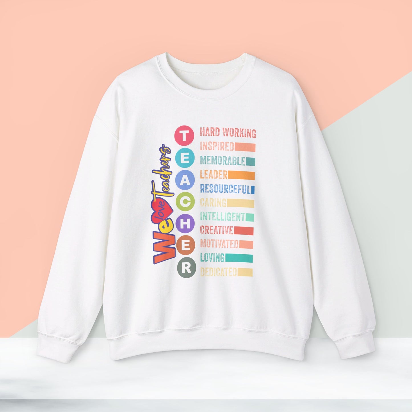 Back To school unisex heavy blend crewneck sweatshirt, We Love Teachers Sweatshirt,Teacher Back To school Sweatshirt. First Day Vibes Sweatshirt.