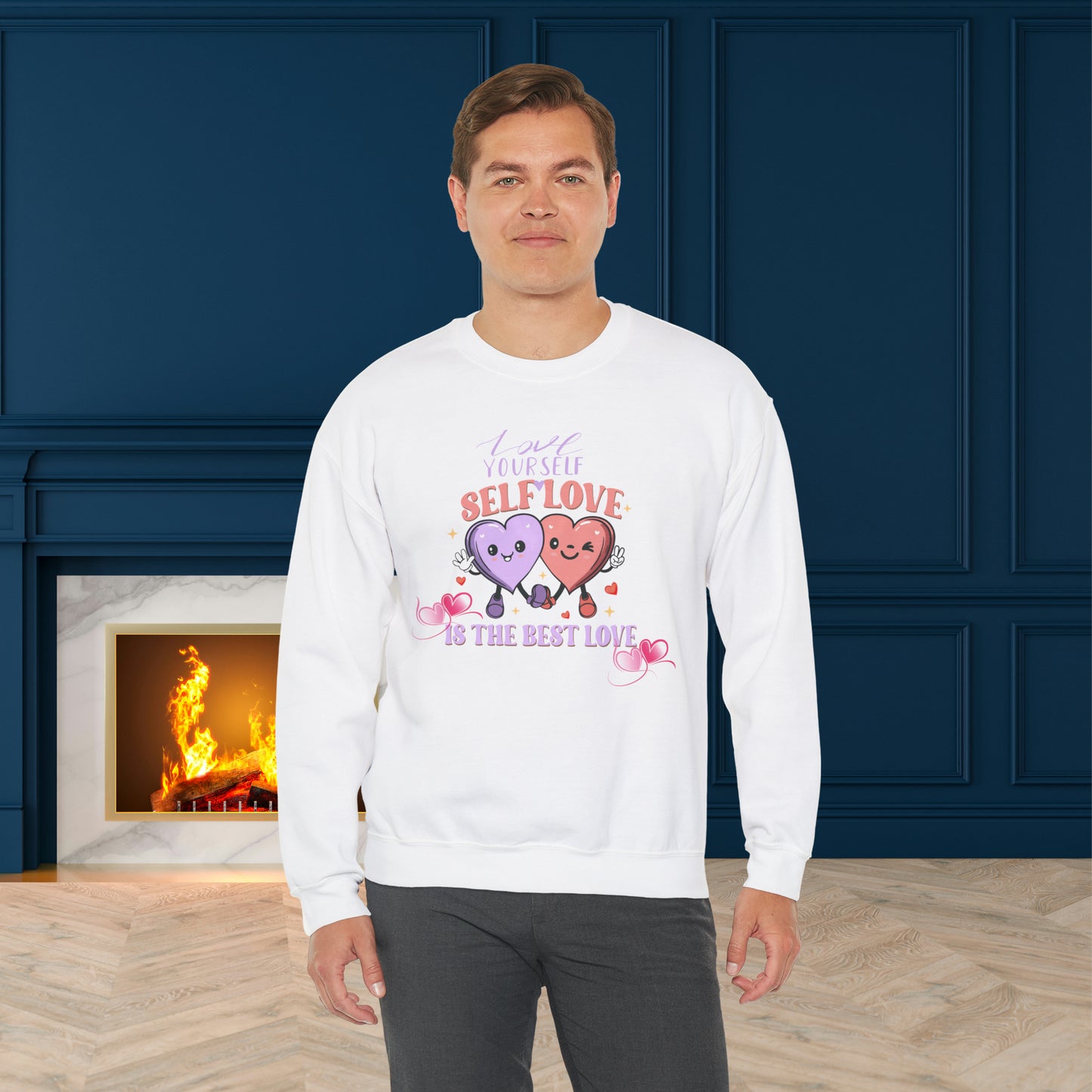 Happy valentines day Unisex Heavy Blend™ Crewneck Sweatshirt