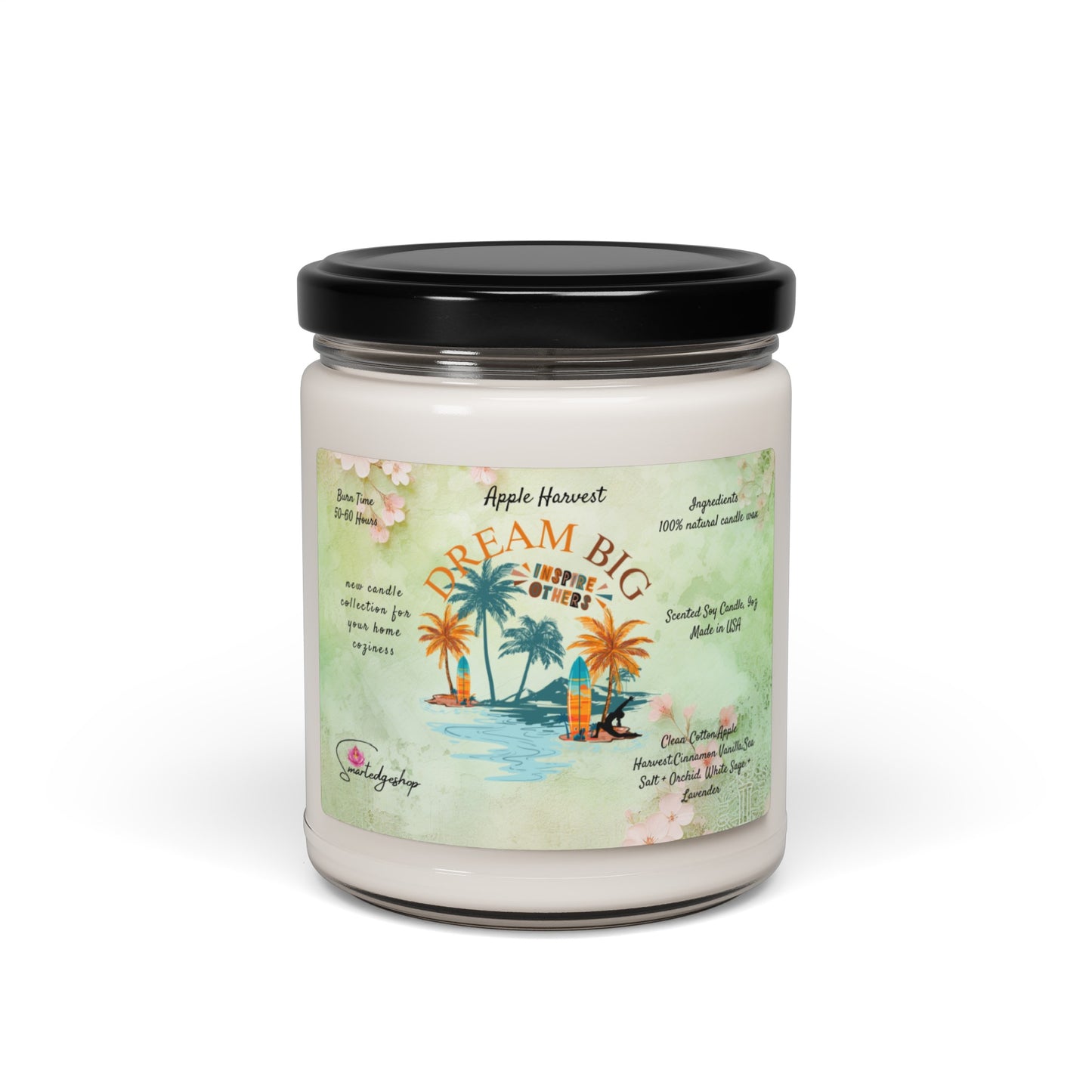 Dream Big Yoga Scented Soy Candle, 9oz,Yoga , CuteCandle, Mindful Gift, Yoga lovers candle, Yoga Instructor Gift, Gift For Yoga lovers, Gift For Yogi.