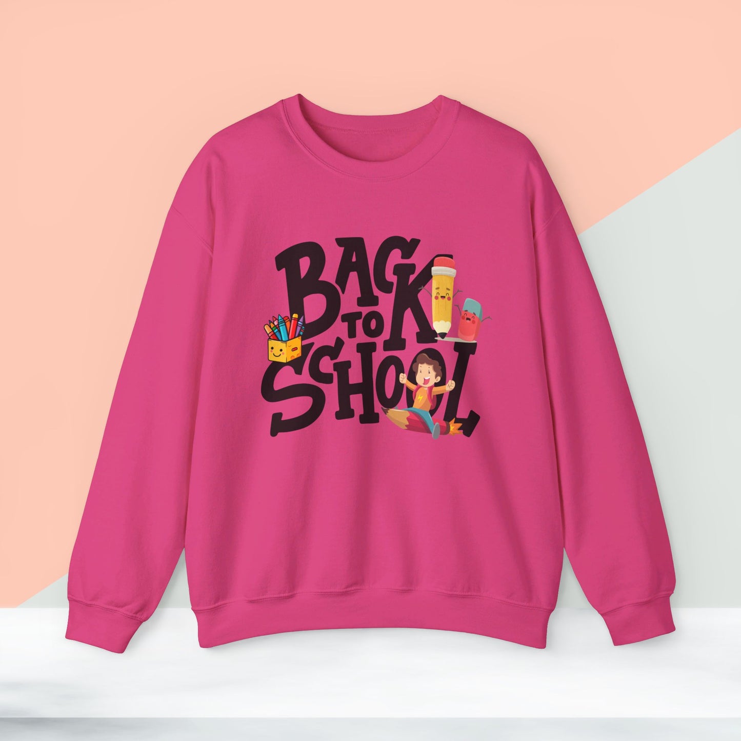 Back To school unisex heavy blend crewneck sweatshirt, We Love Teachers Sweatshirt,Teacher Back To school Sweatshirt. First Day Vibes Sweatshirt.