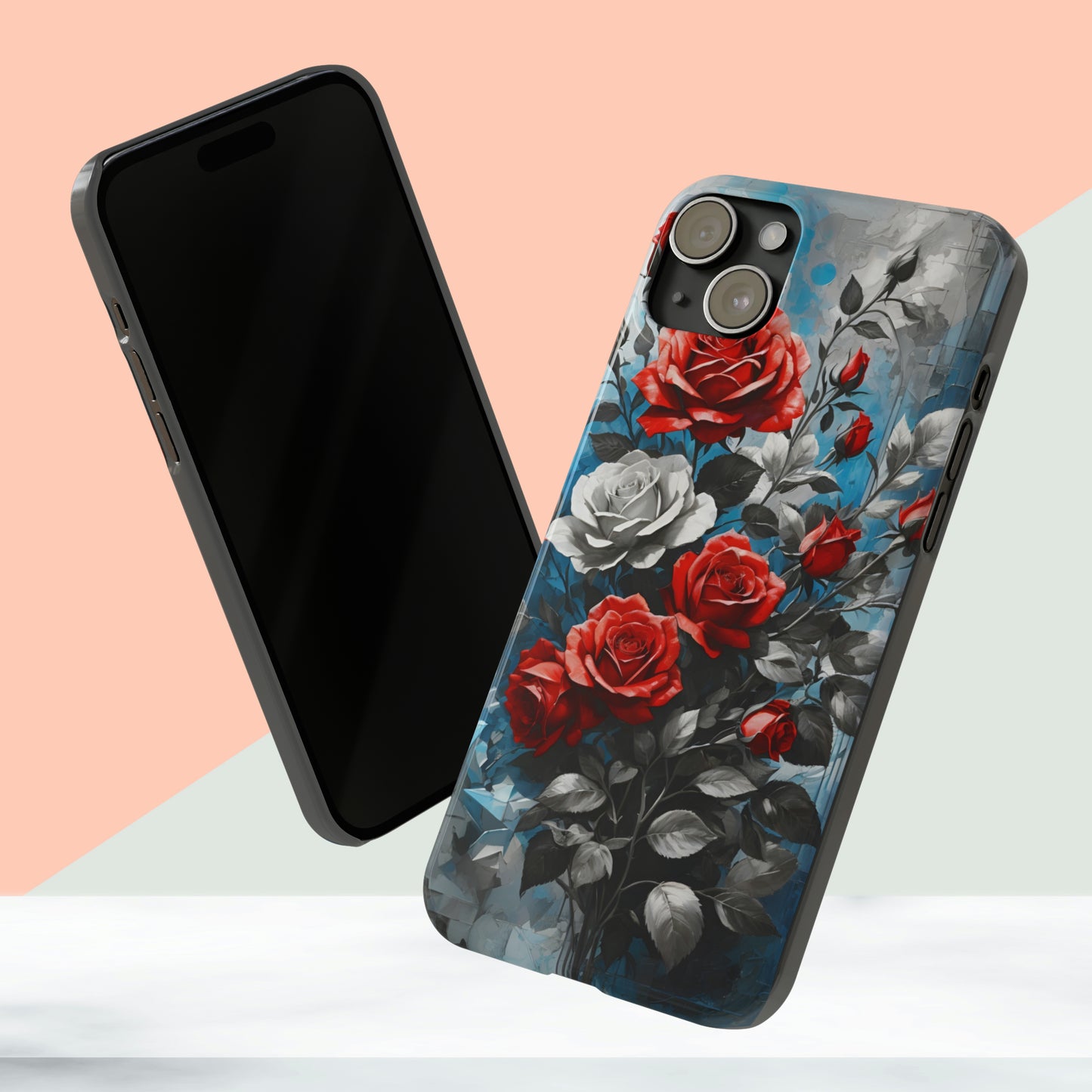 Vintage Floral painting iPhone 15 Phone Cases.