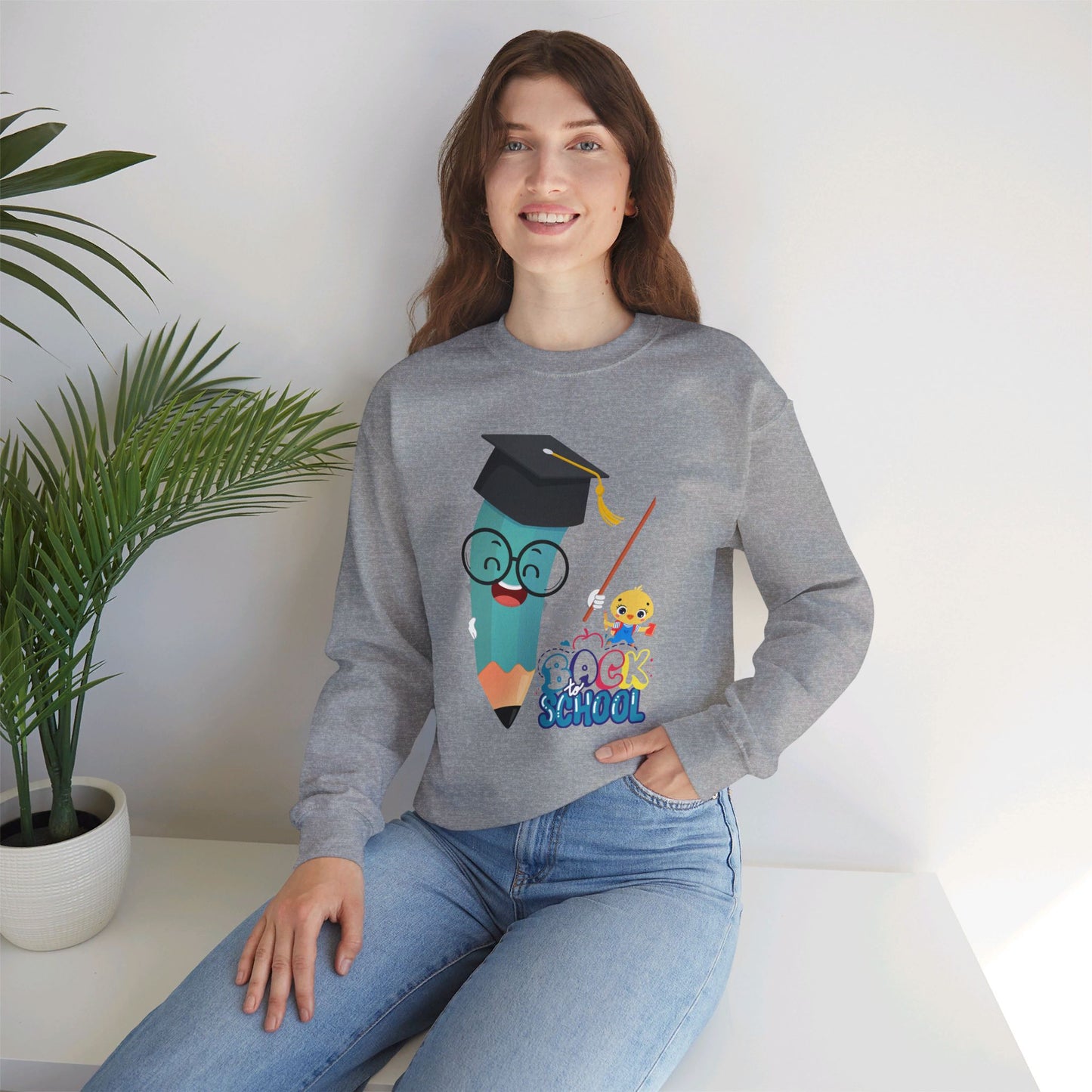Back To school unisex heavy blend crewneck sweatshirt, We Love Teachers Sweatshirt,Teacher Back To school Sweatshirt. First Day Vibes Sweatshirt.