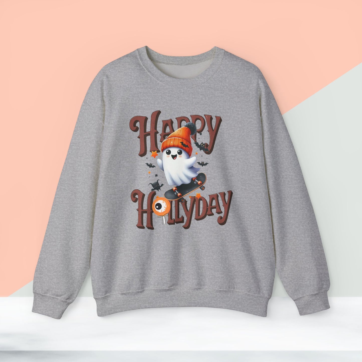 Happy Halloween Sweatshirt, Happy Halloween Sweatshirt - Unisex Heavy Blend Crewneck, Halloween Sweatshirt, Cute Spooky Ghost sweatshirt.
