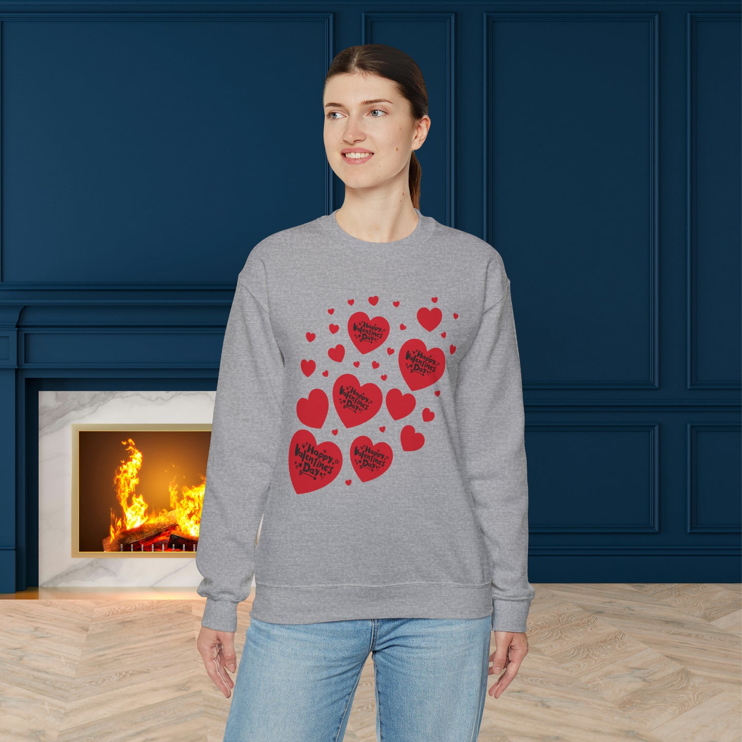 Happy valentines day Unisex Heavy Blend™ Crewneck Sweatshirt