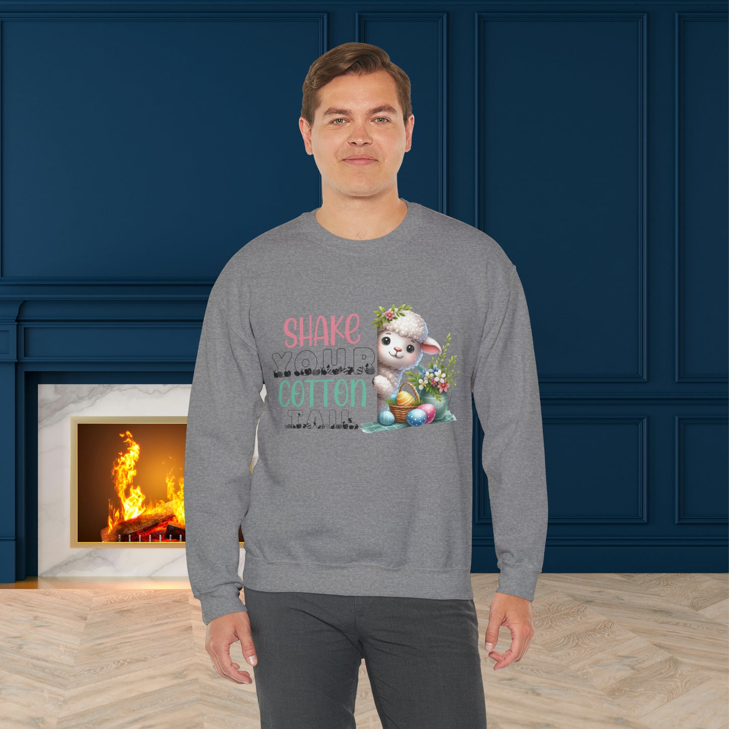 Shake Your Cotton Tail Unisex Crewneck Sweatshirt, Happy Easter Sweatshirt