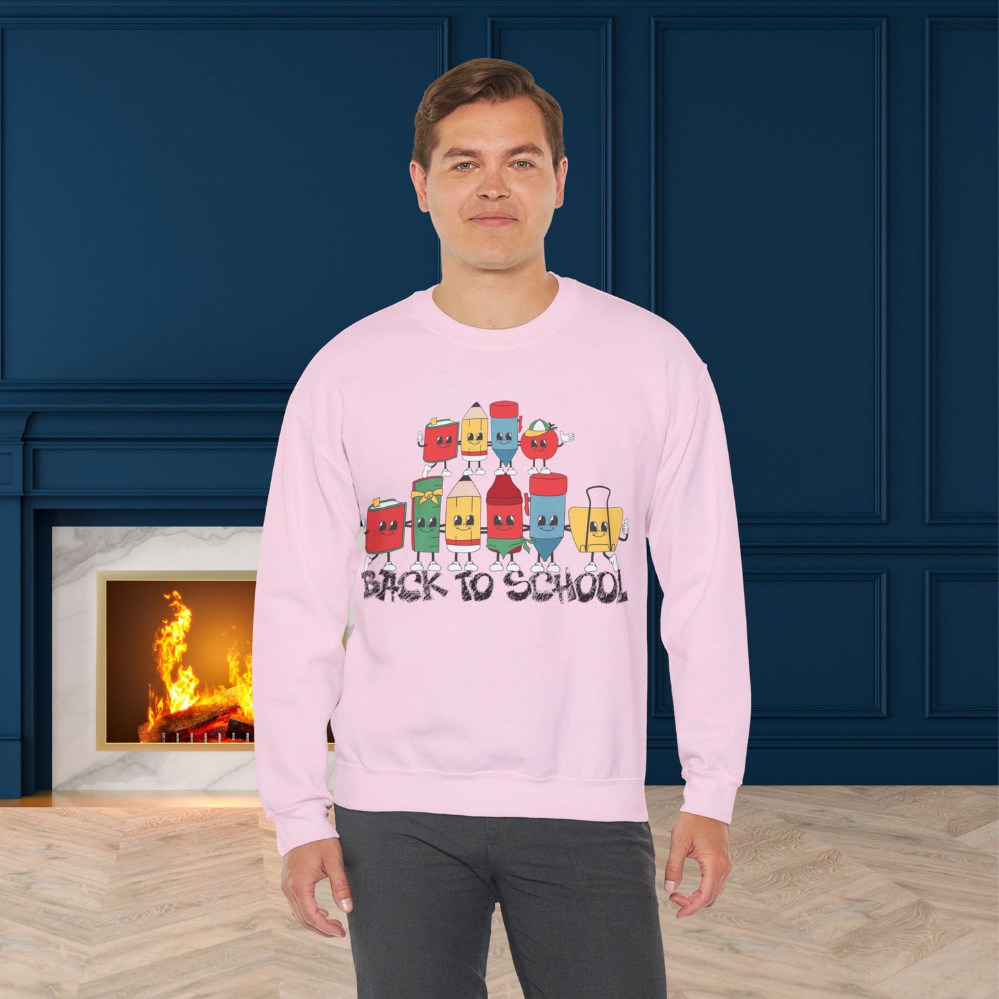 Back To school unisex heavy blend crewneck sweatshirt, We Love Teachers Sweatshirt,Teacher Back To school Sweatshirt. First Day Vibes Sweatshirt.