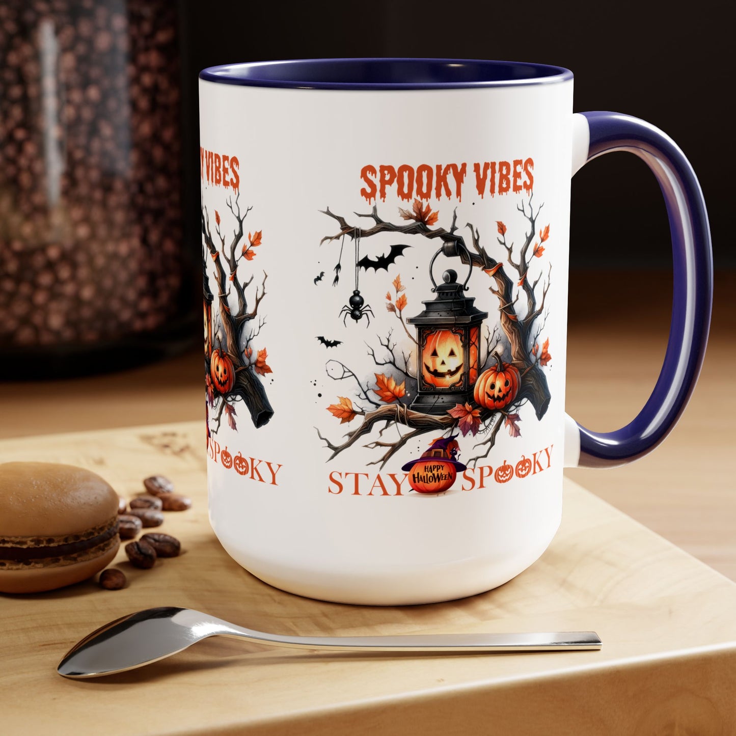 Spooky Vibes Halloween Coffee Mug, Stay Spooky Halloween Coffee Mug, Trick or Treat Halloween Coffee Mug, Cute Skeleton Coffee Mug, Spooky Season Halloween Coffee Mug.