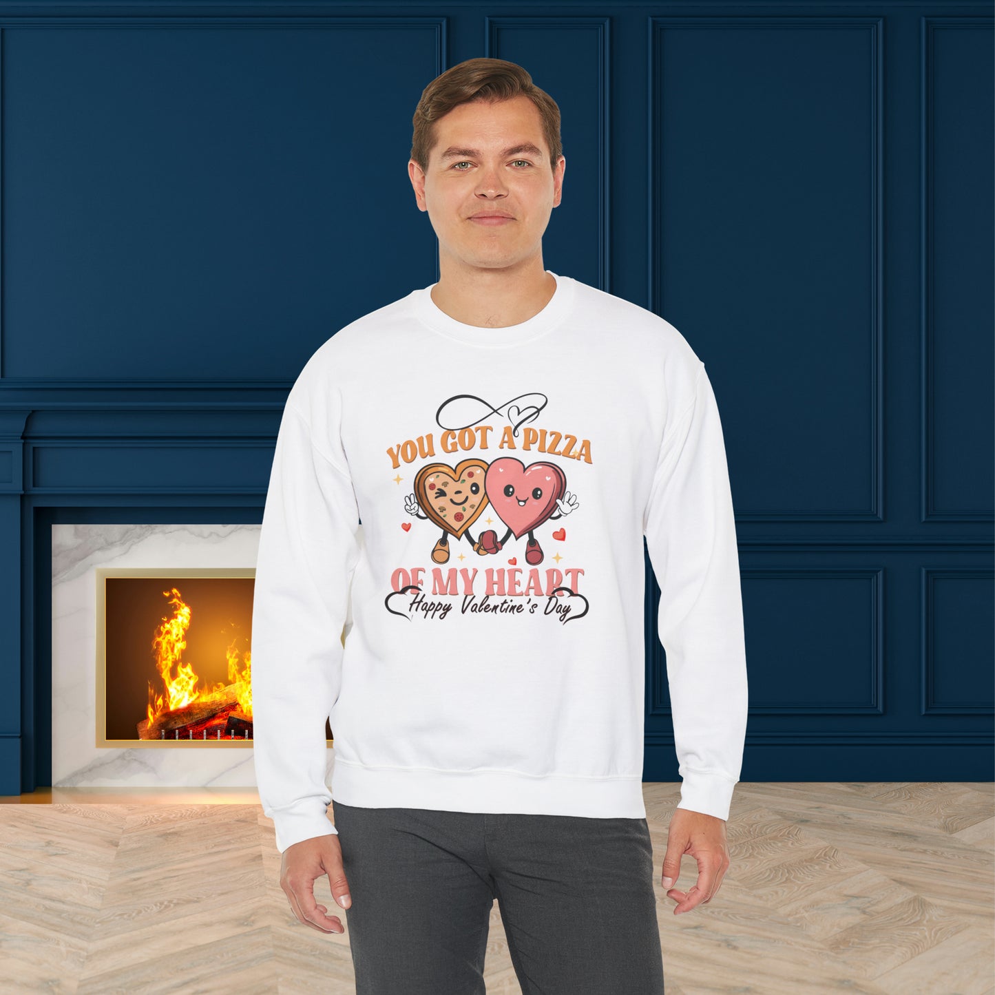Happy valentines day Unisex Heavy Blend™ Crewneck Sweatshirt