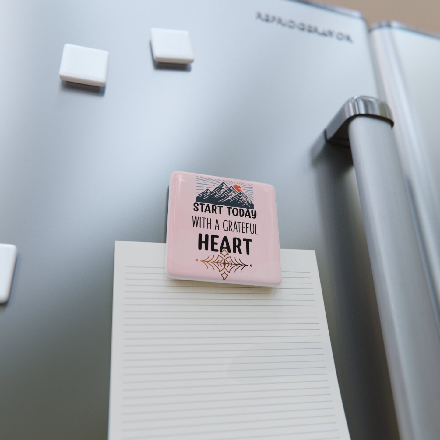 Start Today With A Grateful Heart Yoga Porcelain Magnet, Square, Cute Porcelain Magnet, Mindful Gift, Yoga lovers Porcelain Magnet, Yoga Instructor Gift, Gift For Yoga lovers, Gift For Yogi.