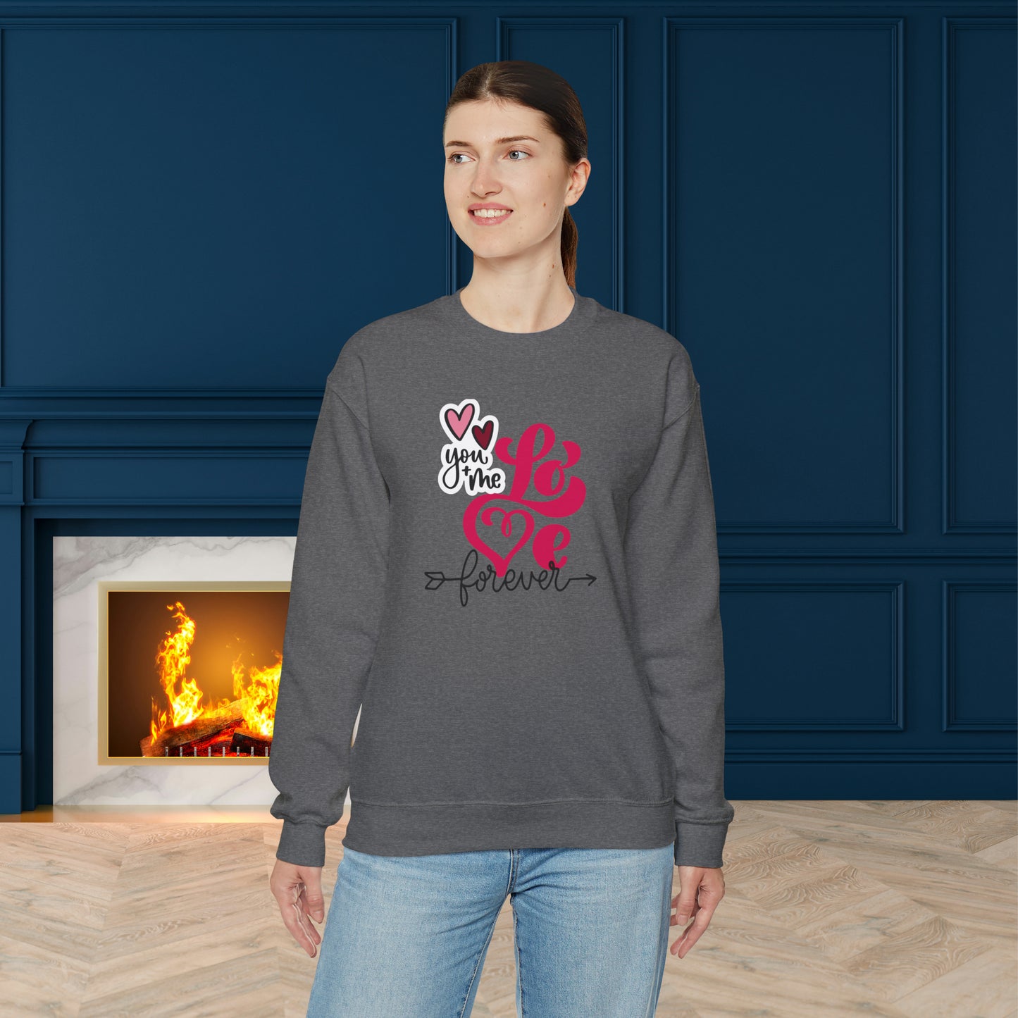 Happy valentines day Unisex Heavy Blend™ Crewneck Sweatshirt