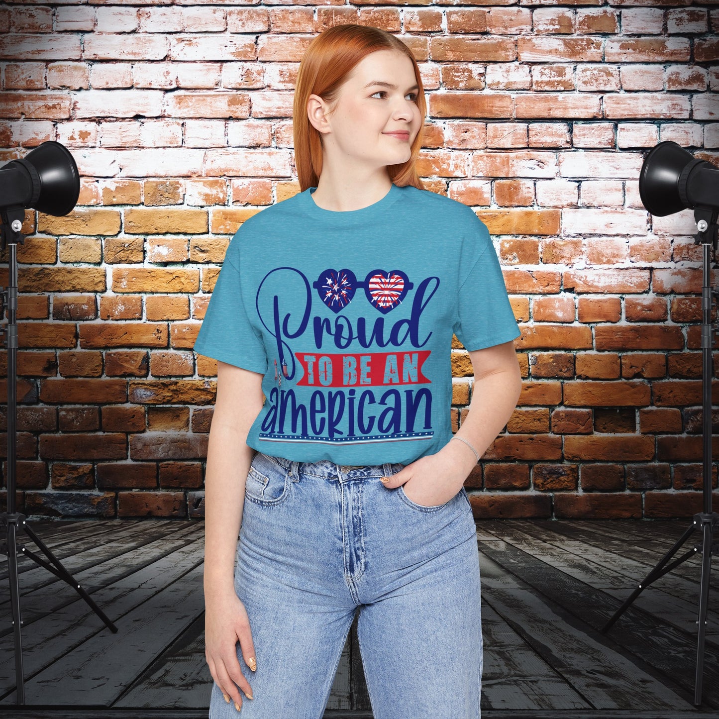 4th of July T-Shirt, Proud To Be An American T-shirt, Fourth of July unisex jersey short sleeve.