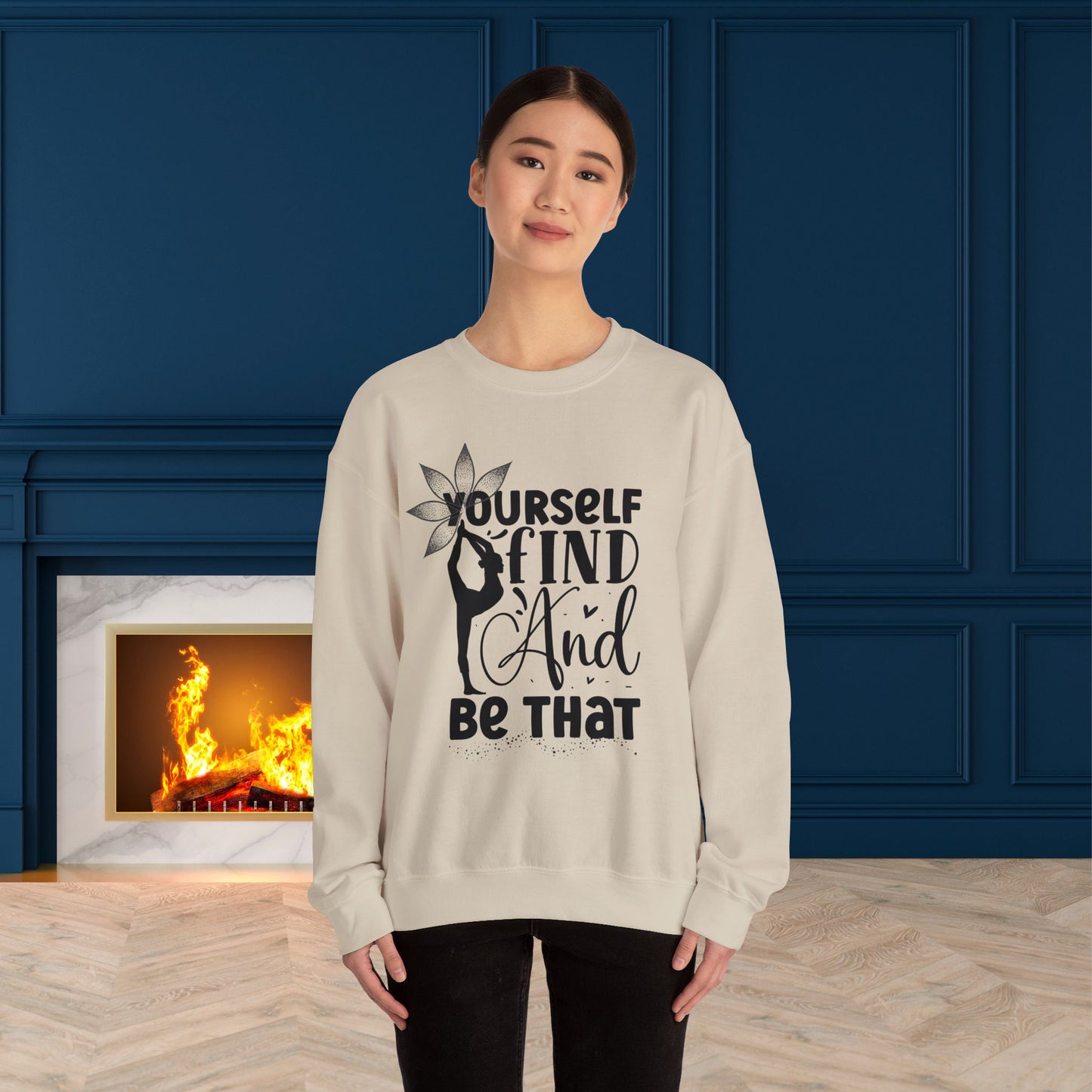 Find Yourself Yoga unisex heavy blend crewneck sweatshirt,Yoga workout Sweatshirt,Yoga lovers Sweatshirt, Yoga Instructor Gift, Gym Sweatshirt, Gift For Yoga lovers, Gift For Yogi.