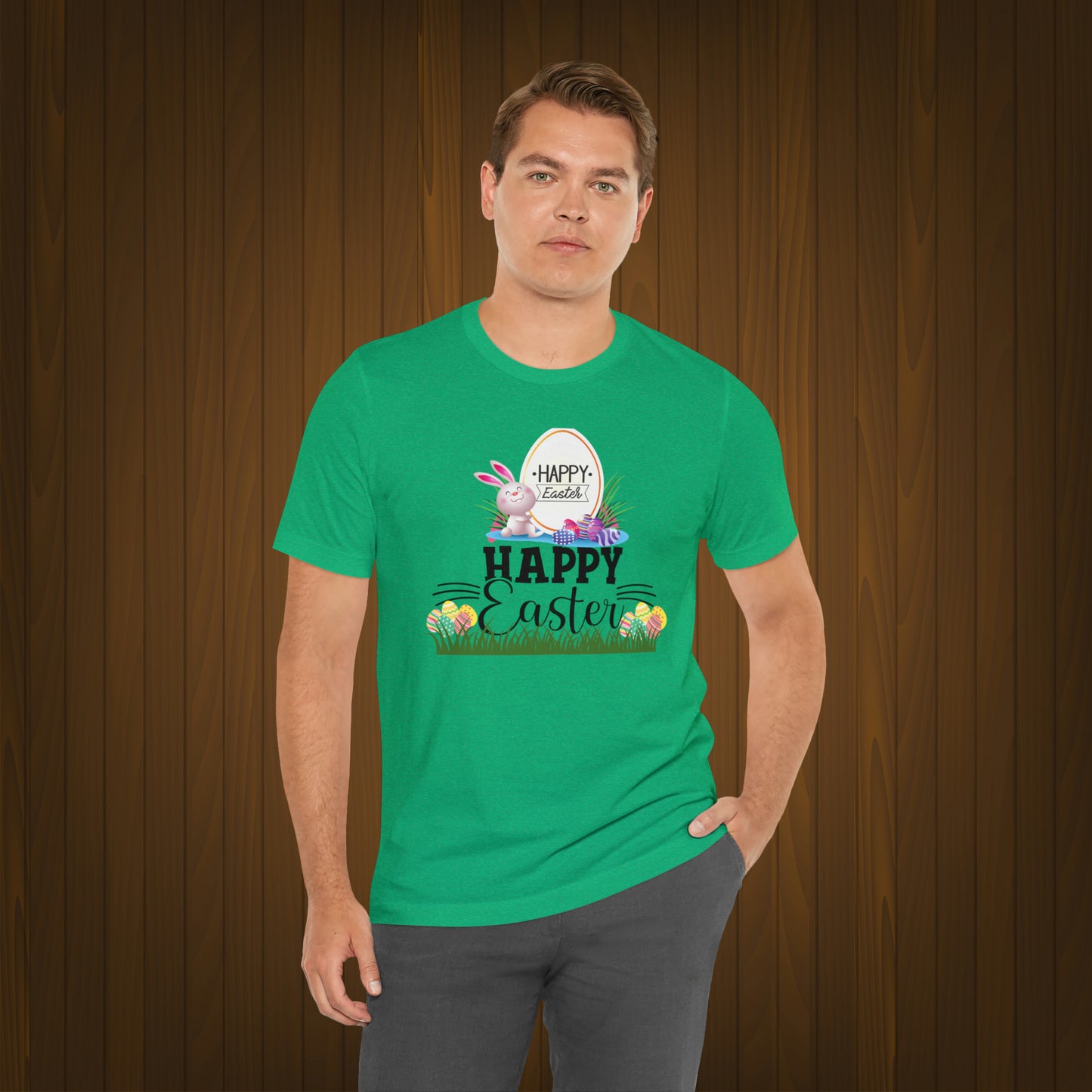 Happy Easter Unisex Jersey Short Sleeve Tee