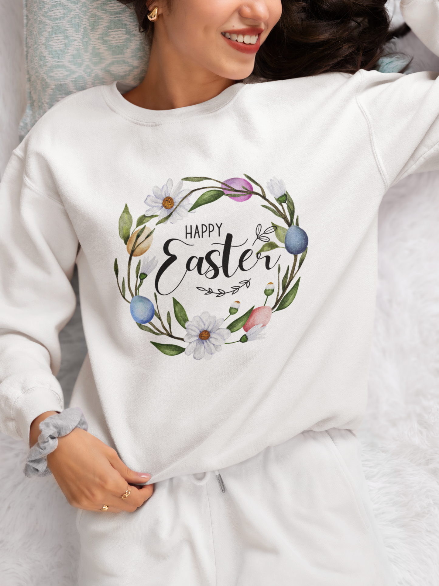 Happy easter Unisex Crewneck Sweatshirt