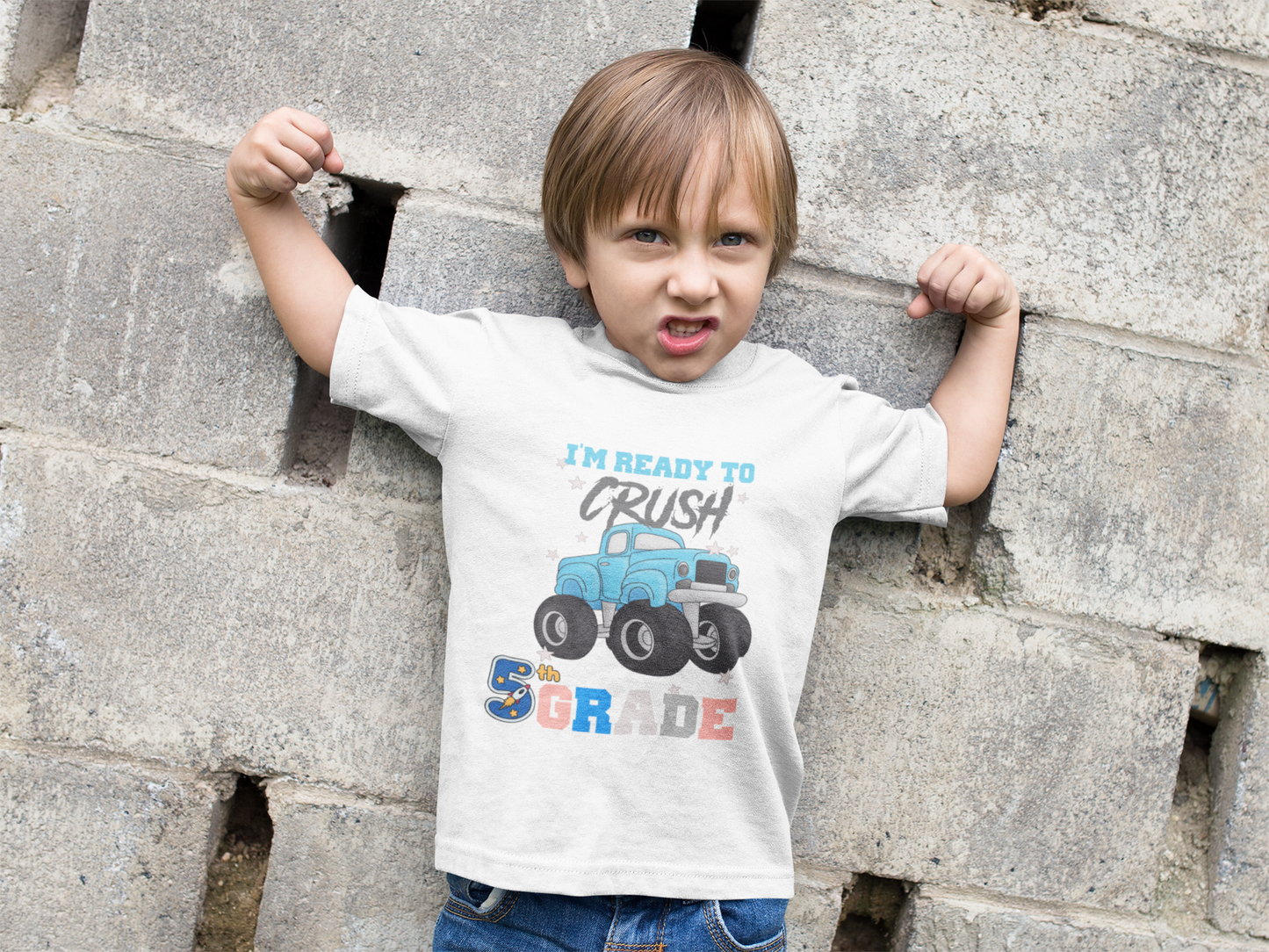 I Am Ready To Crush 5th Grade Back To School Kids Heavy Cotton™ Tee, Back to school Kids Shirt, 1st Day Of School Shirt, Back To School Cotton T-Shirt.