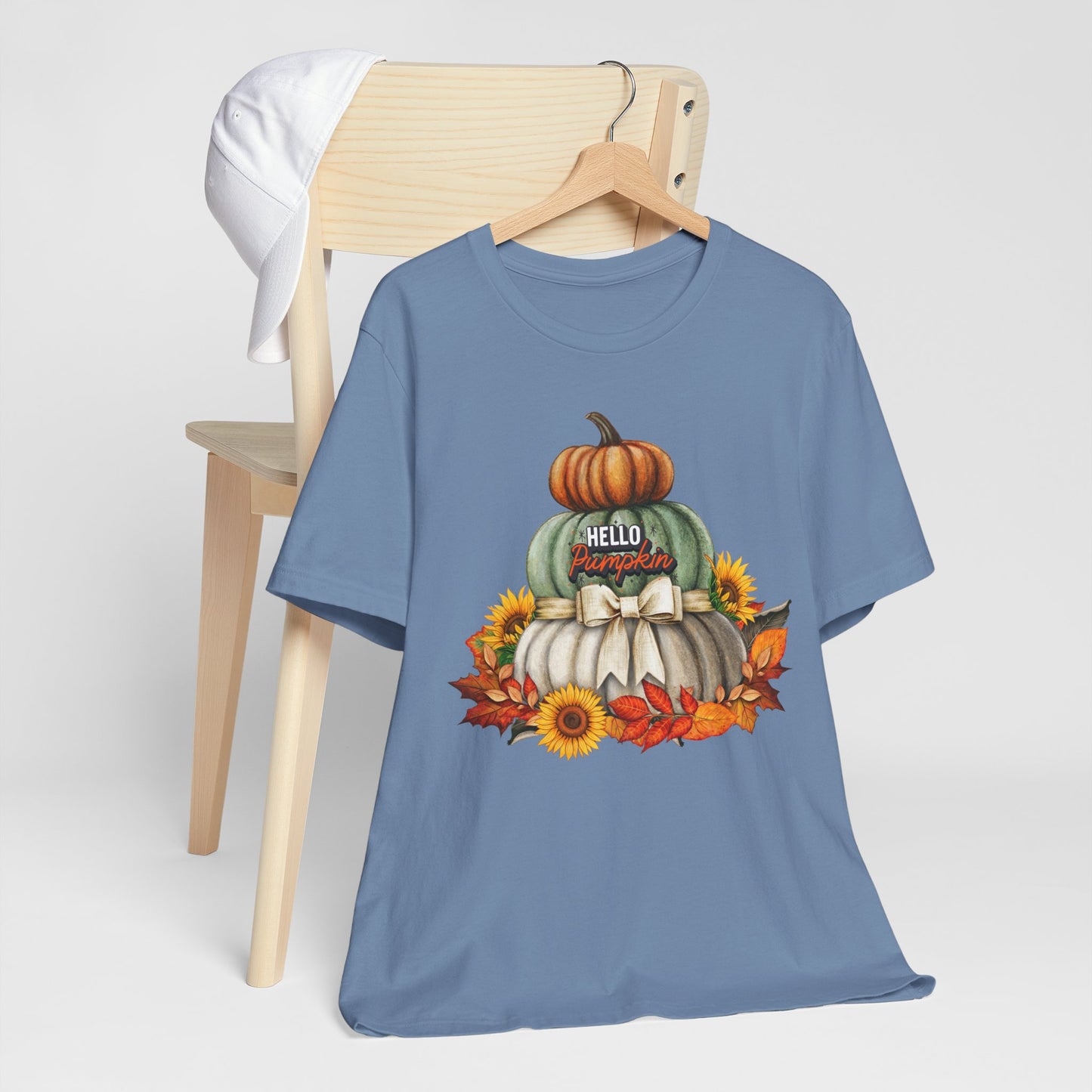 Hello Pumpkin Thanksgiving T-shirt, Happy thanksgiving 2024 T-shirt, Thanksgiving Gift,Turkey Shirt, Family Thanksgiving, Holiday Outfit.