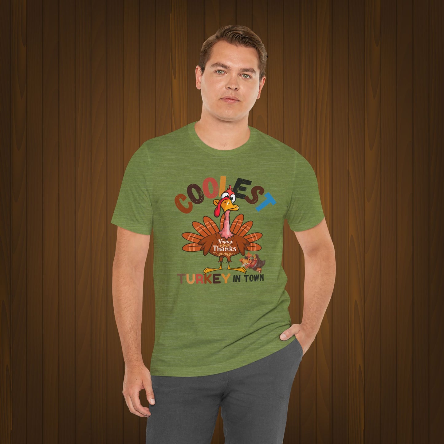 Coolest Turkey InTown T-shirt, Happy Thanksgiving T-shirt, Happy thanksgiving 2024 T-shirt, Thanksgiving Gift,Turkey Shirt, Family Thanksgiving, Holiday Outfit.