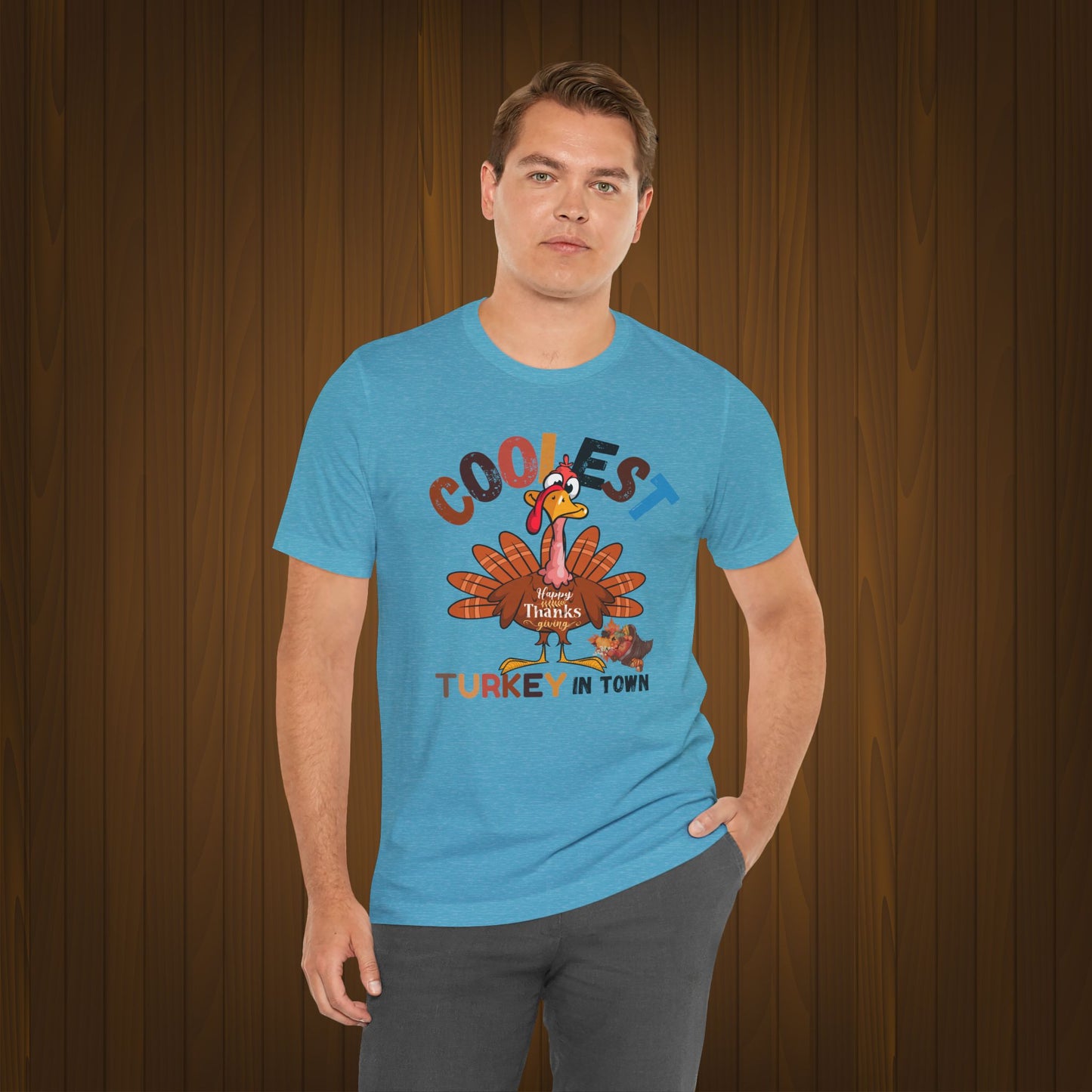 Coolest Turkey InTown T-shirt, Happy Thanksgiving T-shirt, Happy thanksgiving 2024 T-shirt, Thanksgiving Gift,Turkey Shirt, Family Thanksgiving, Holiday Outfit.