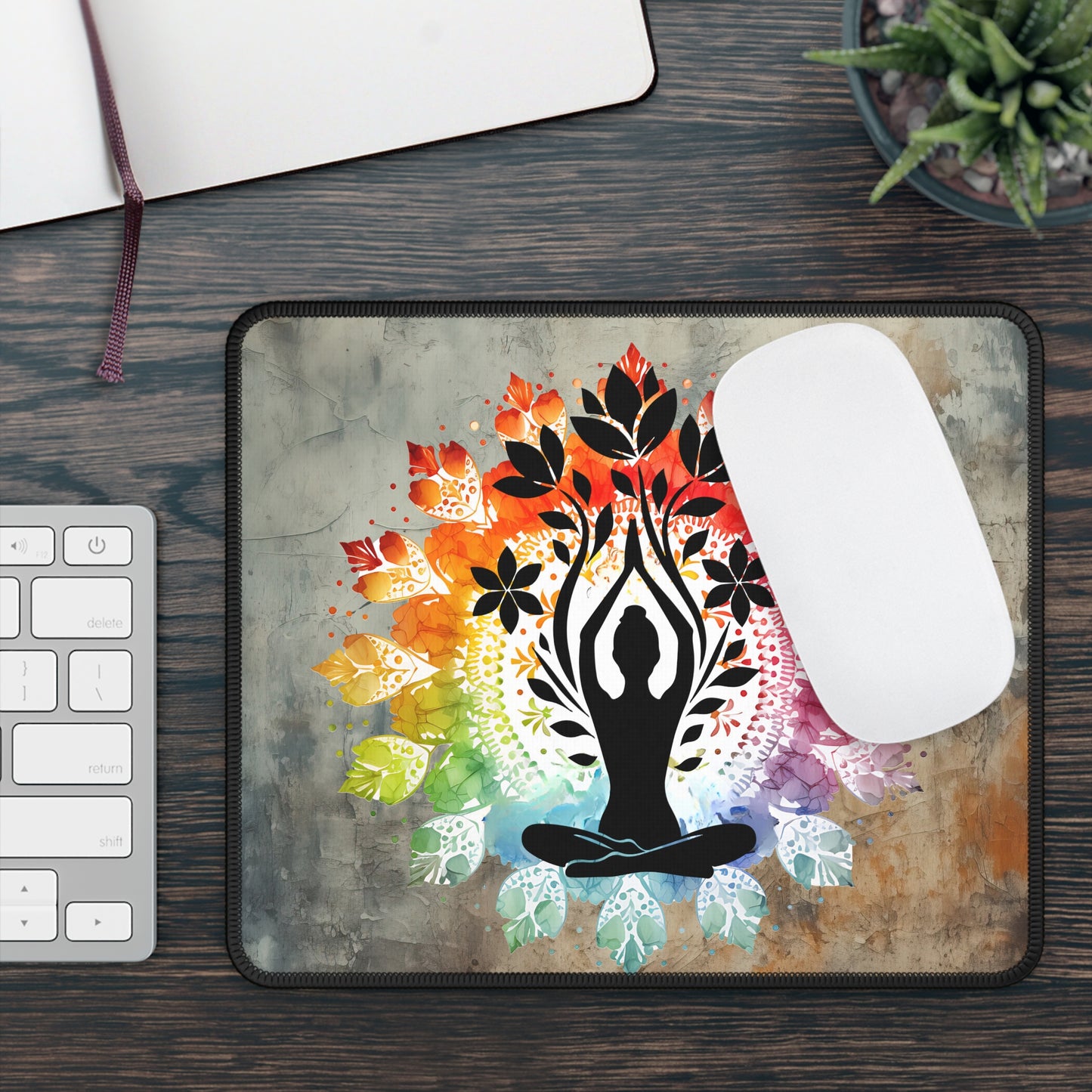 Yoga Mouse Pad, Cute Yoga Mouse Pad, Mindful Yoga Gift, Yoga lover Mouse Pad, Yoga Instructor Gift, Gift For Yoga lovers, Gift For Yogi.