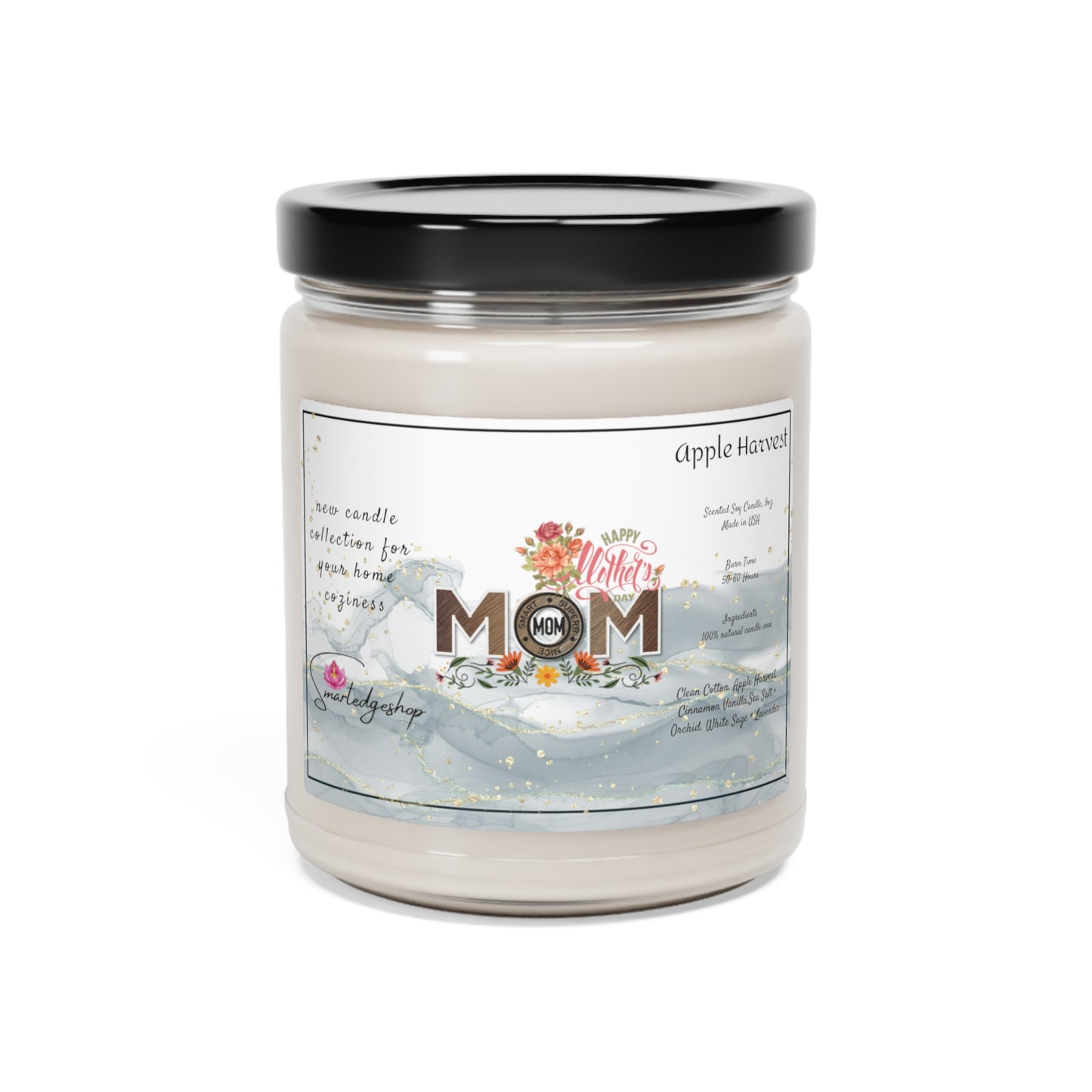 Happy Mother's Day Scented Soy Candle, 9oz, Gift for mom