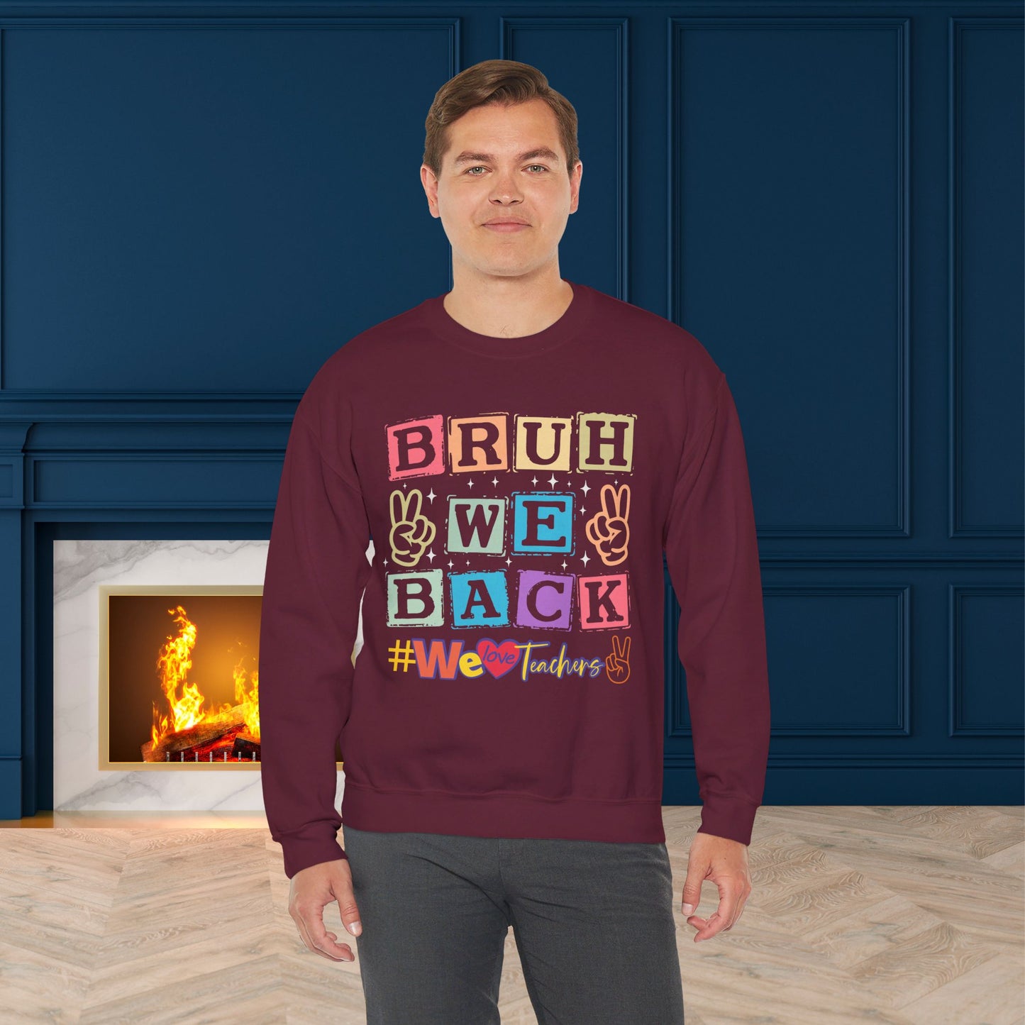 Back To school unisex heavy blend crewneck sweatshirt, We Love Teachers Sweatshirt,Teacher Back To school  Sweatshirt. First Day Vibes Sweatshirt.