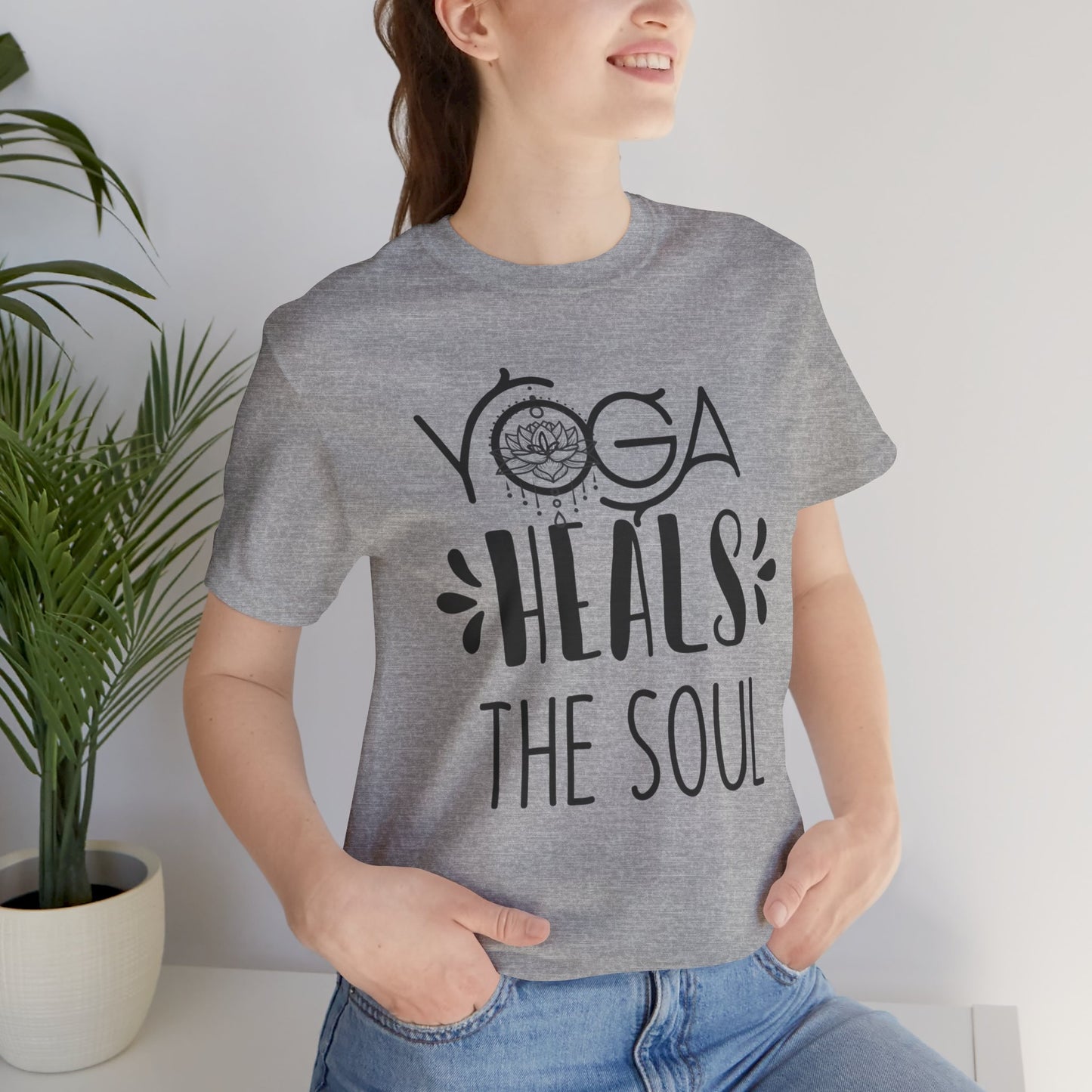 Yoga Heals The soul T-Shirt, Cute Yoga workout Shirt, Yoga lovers T-shirt, Yoga Instructor Gift, Gym shirt, Gift For Yoga lover, Gift For Yogi.