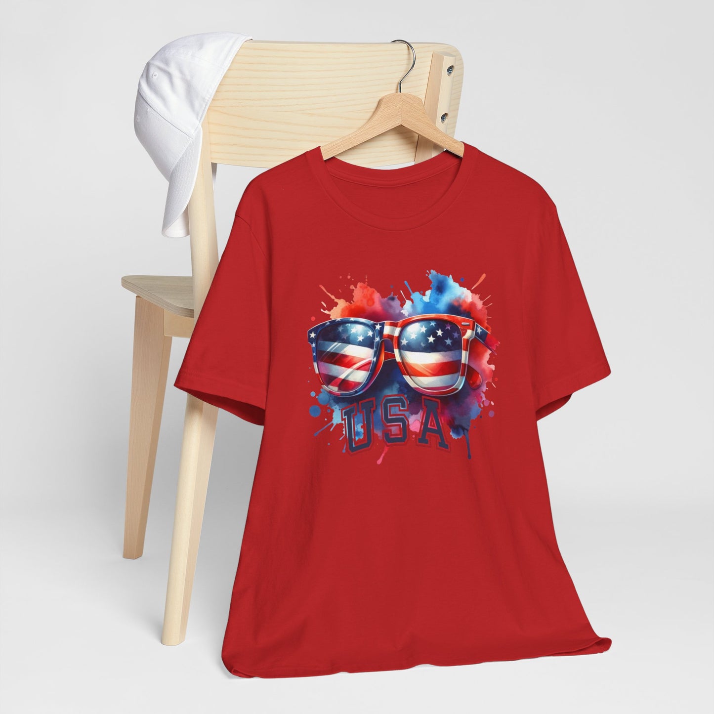 4th of July T-shirt, Sweet Land Of Liberty T-Shirt, Fourth of July unisex jersey short sleeve, America, Flag, Peace Love America. Proud To Be An American, Red White Blue.