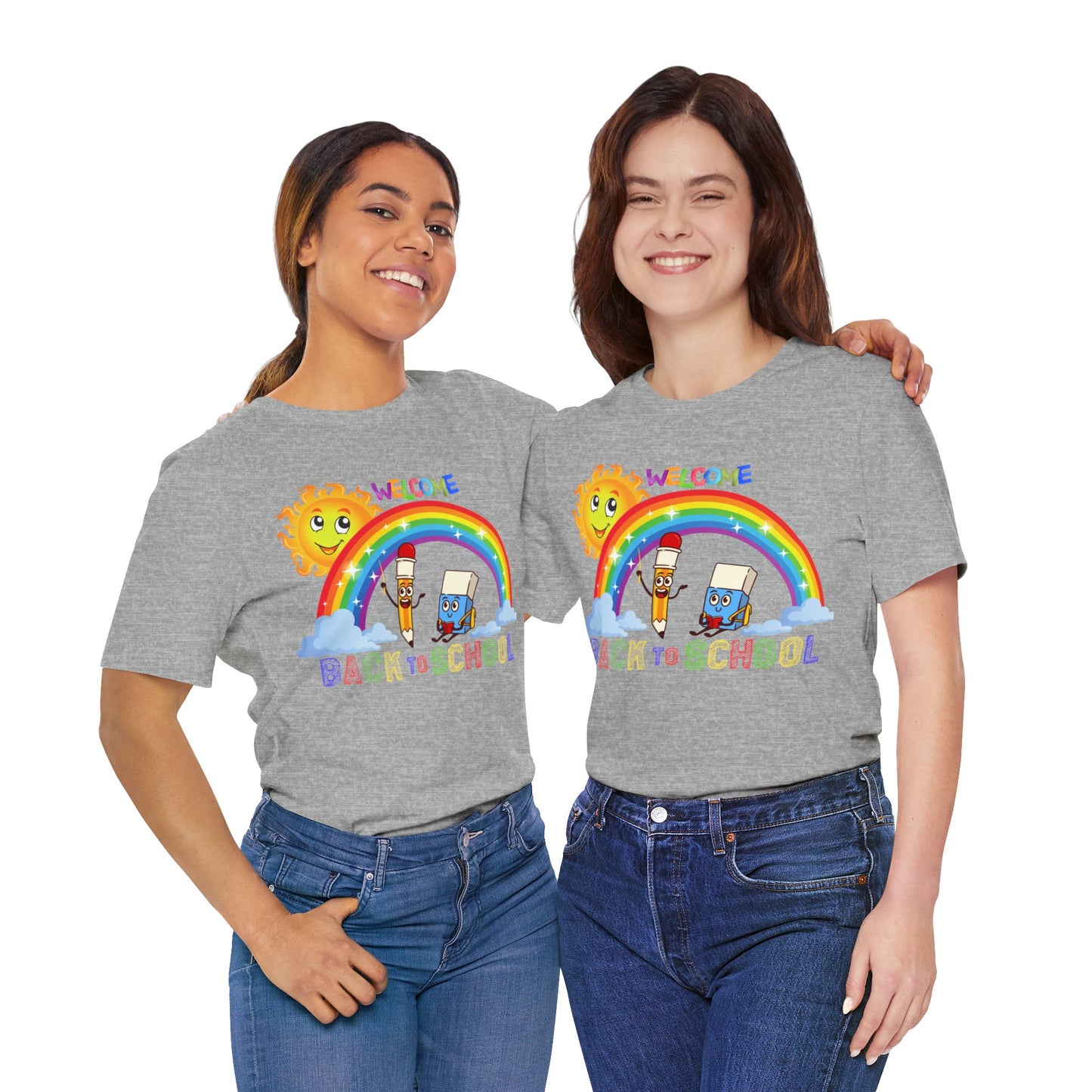 Welcome Back To School T-Shirt, Hello Teacher T-Shirt, Back To School T-Shirt, Teach Love Inspire Teacher Shirt, Teacher Back To school unisex jersey short sleeve.First Day Vibes T-Shirt.