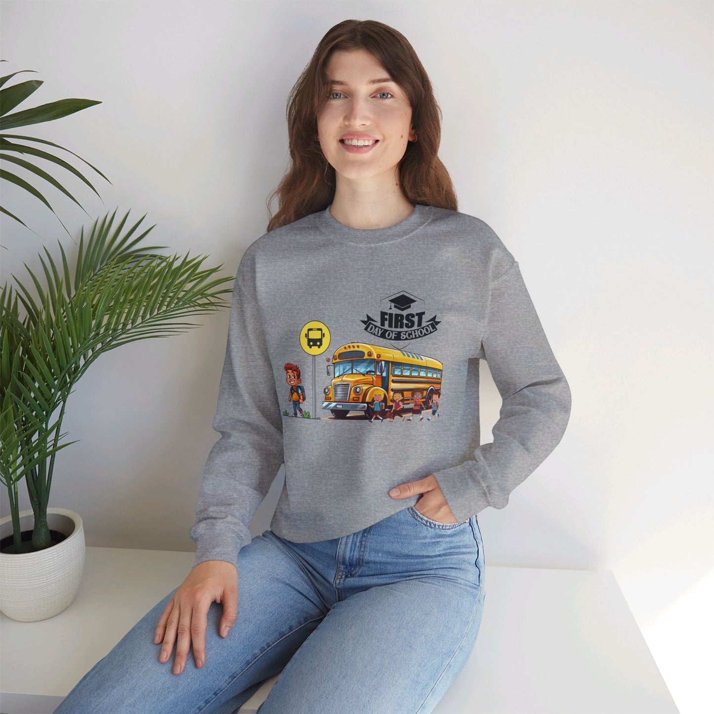 Back To school unisex heavy blend crewneck sweatshirt, We Love Teachers Sweatshirt,Teacher Back To school  Sweatshirt. First Day Vibes Sweatshirt.