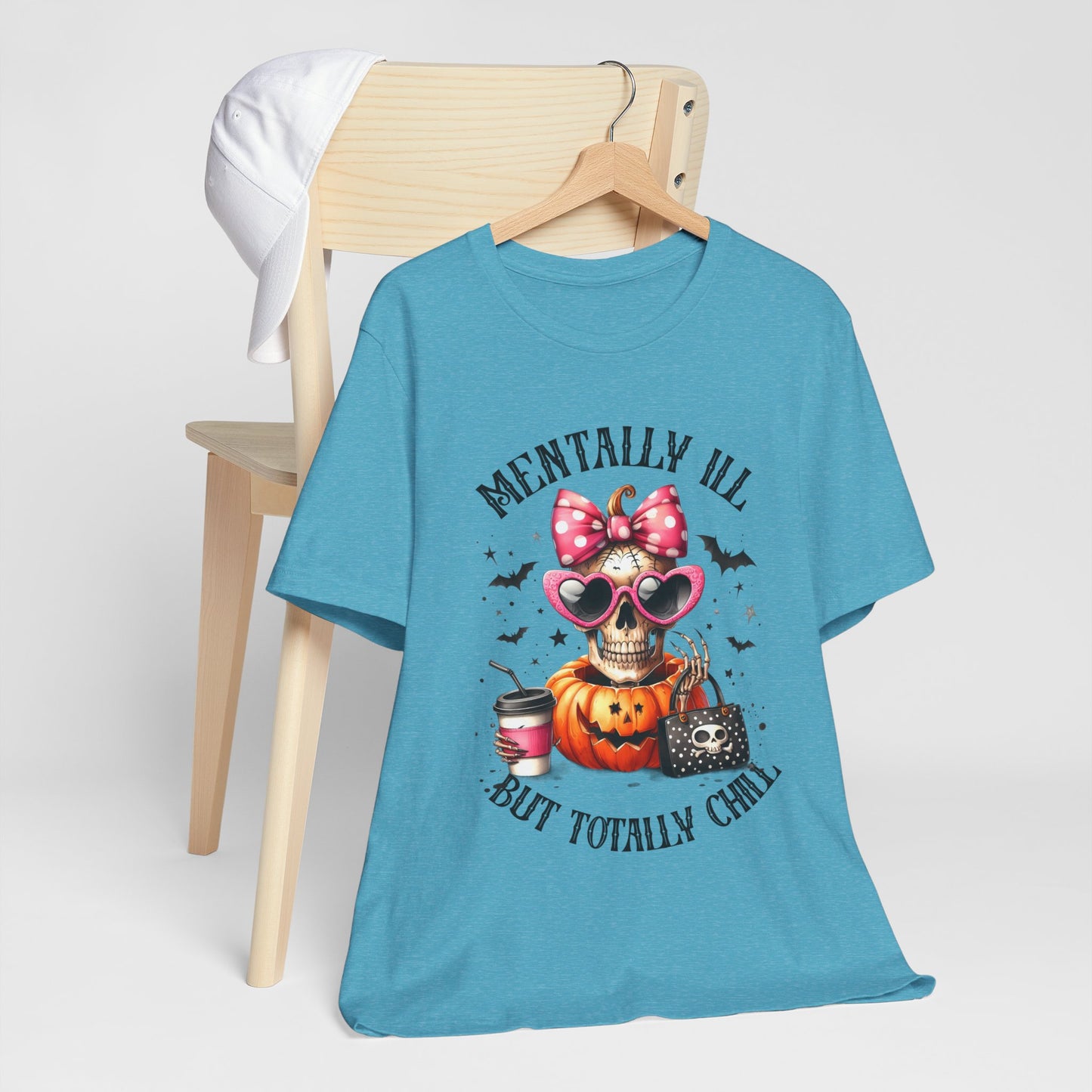 Mentally ill But Totally Chill Halloween T-shirt, Happy Halloween T-shirt, Trick Or Treat T-shirt, Halloween T-shirt, Cool Halloween T-shirt, Spooky T-shirt,