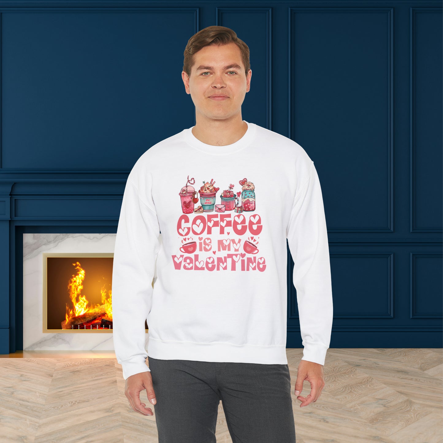 Happy valentines day Unisex Heavy Blend™ Crewneck Sweatshirt