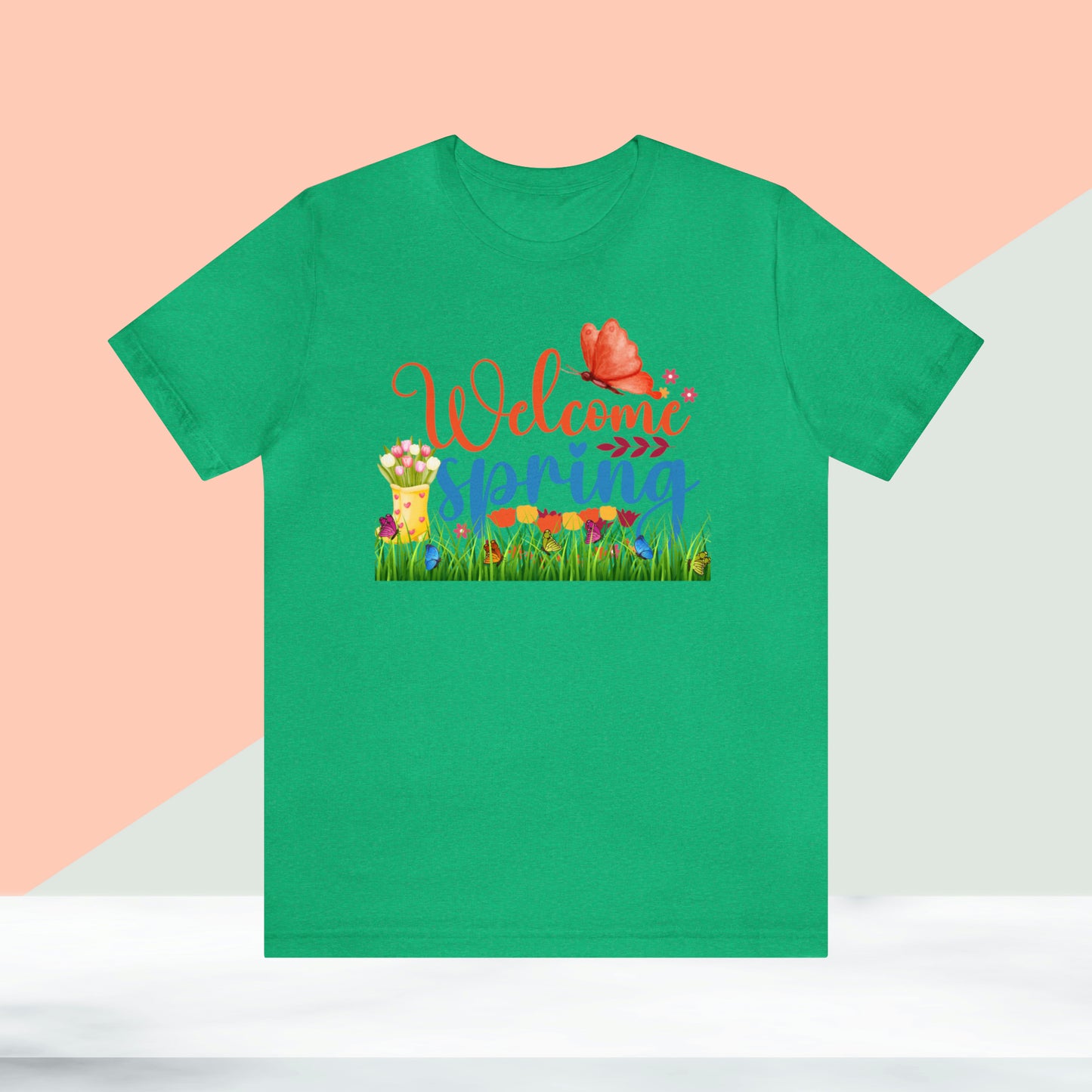 Welcome Spring Unisex T-shirt, Spring Vibes Trendy Shirt.